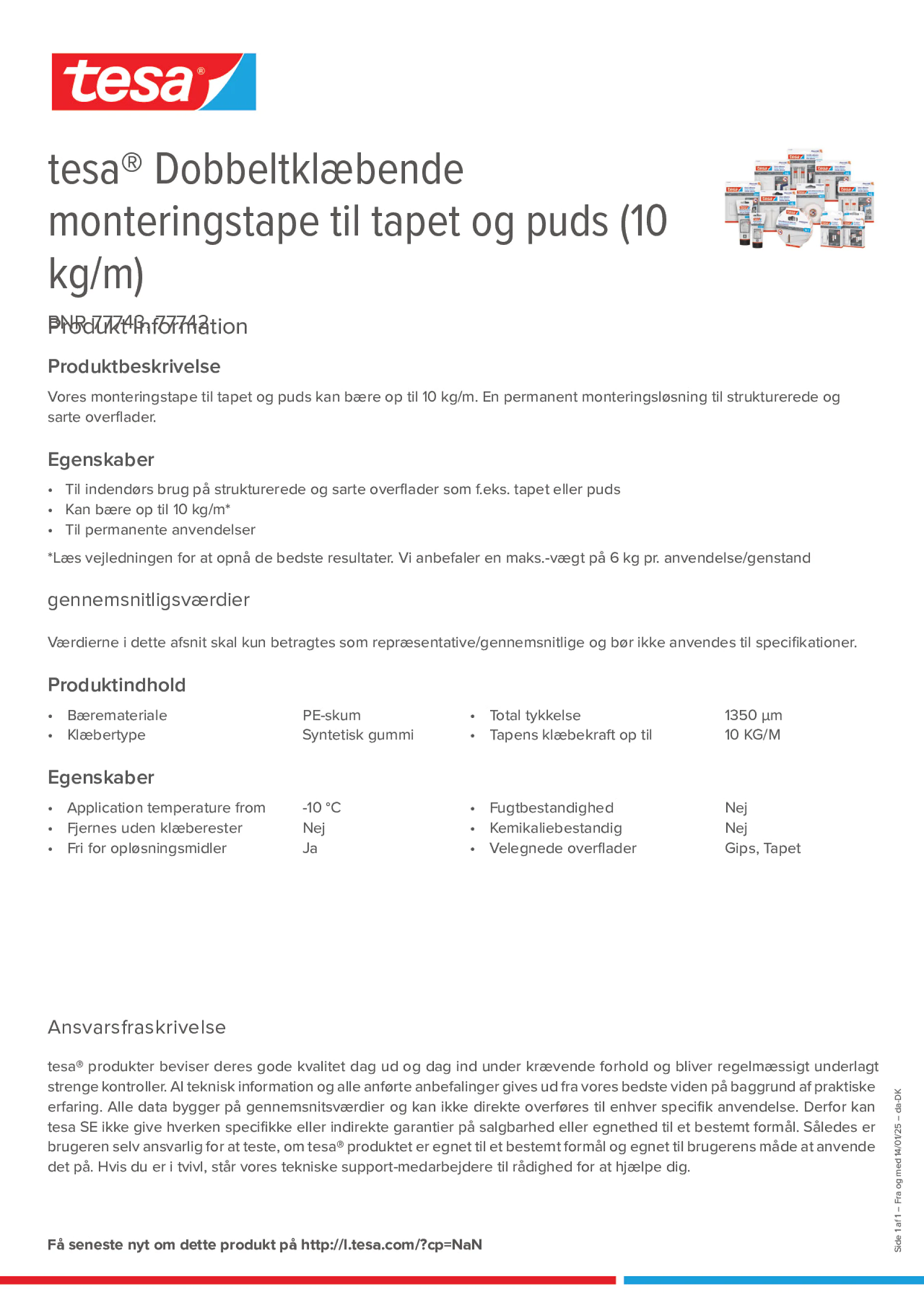 Product information_tesa® 77742_da-DK