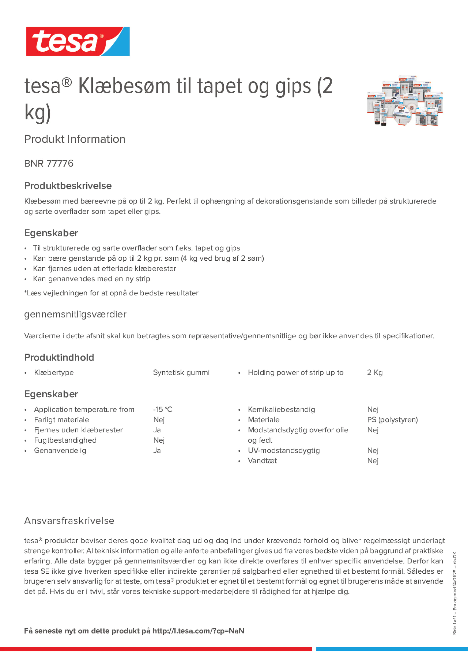 Product information_tesa® 77776_da-DK
