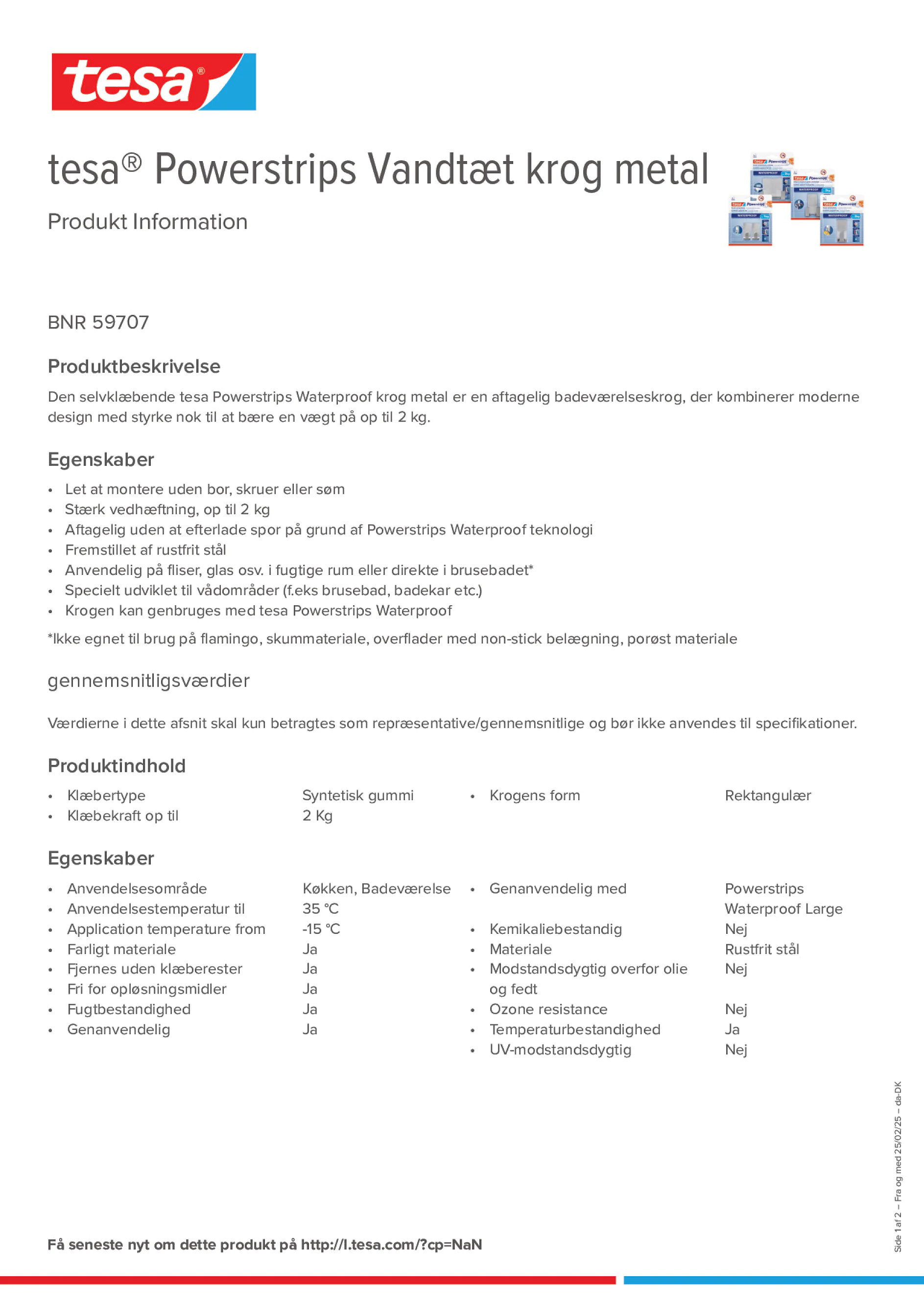 Product information_tesa® Powerstrips 59707_da-DK