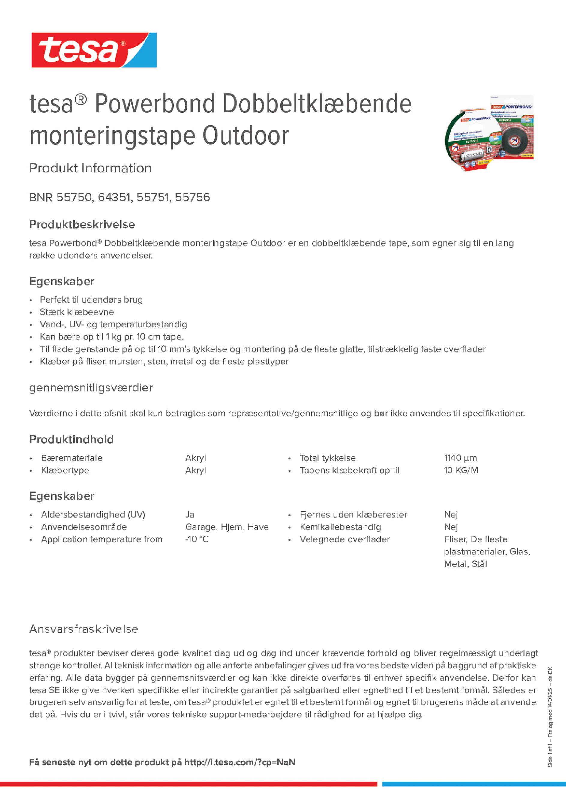 Product information_tesa® Powerbond 55751_da-DK