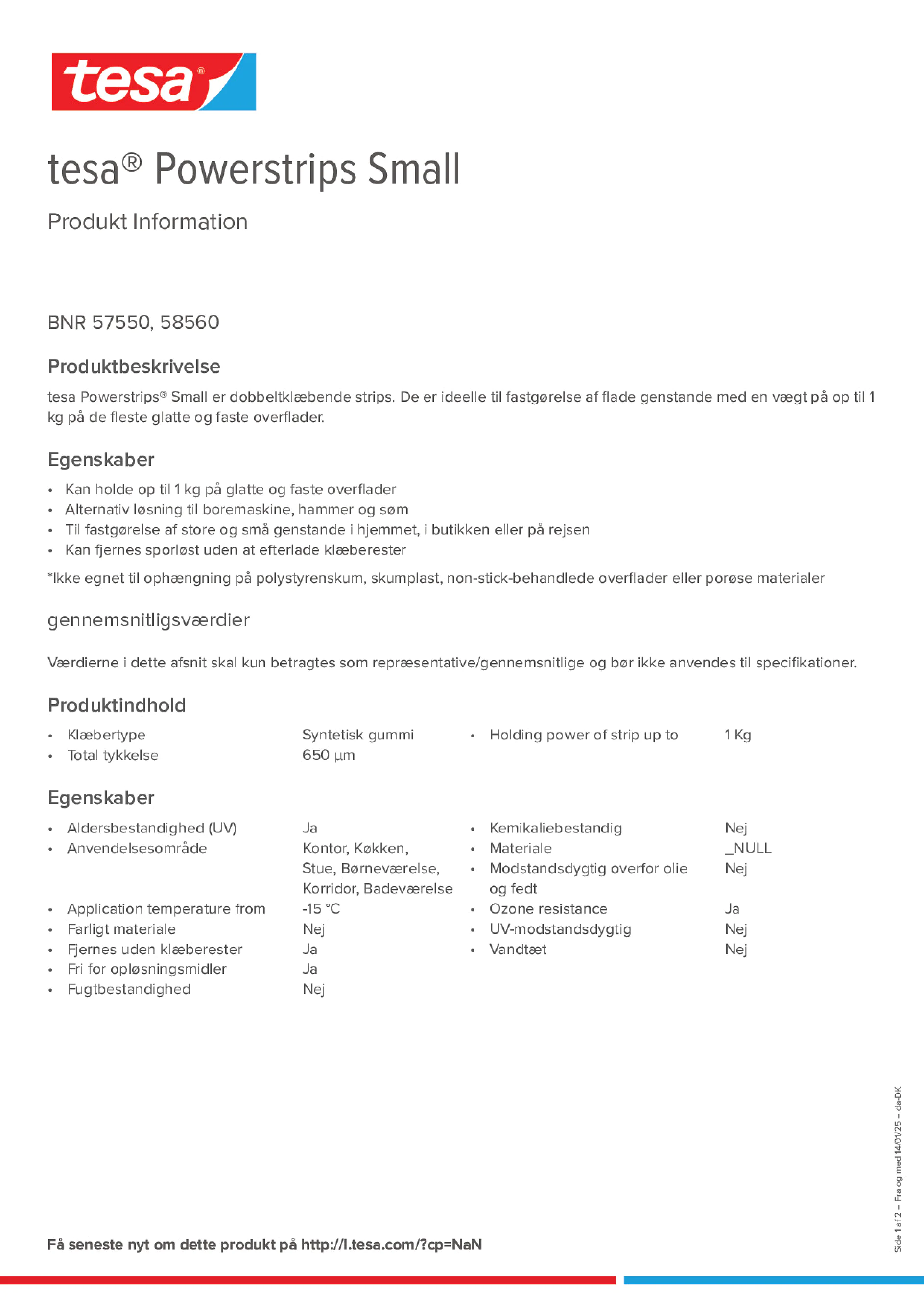 Product information_tesa® Powerstrips 58560_da-DK