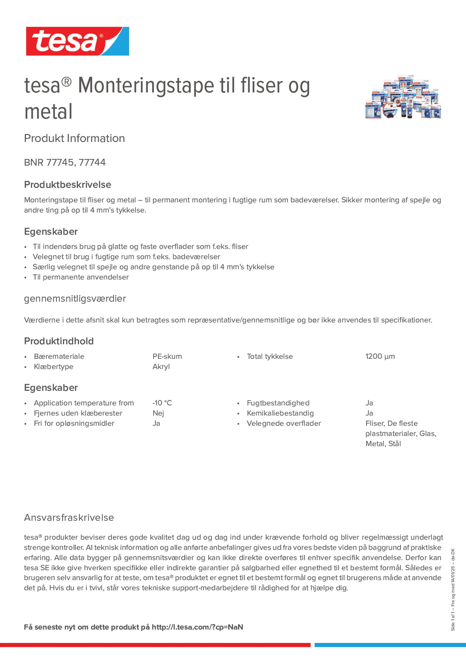Product information_tesa® 77744_da-DK