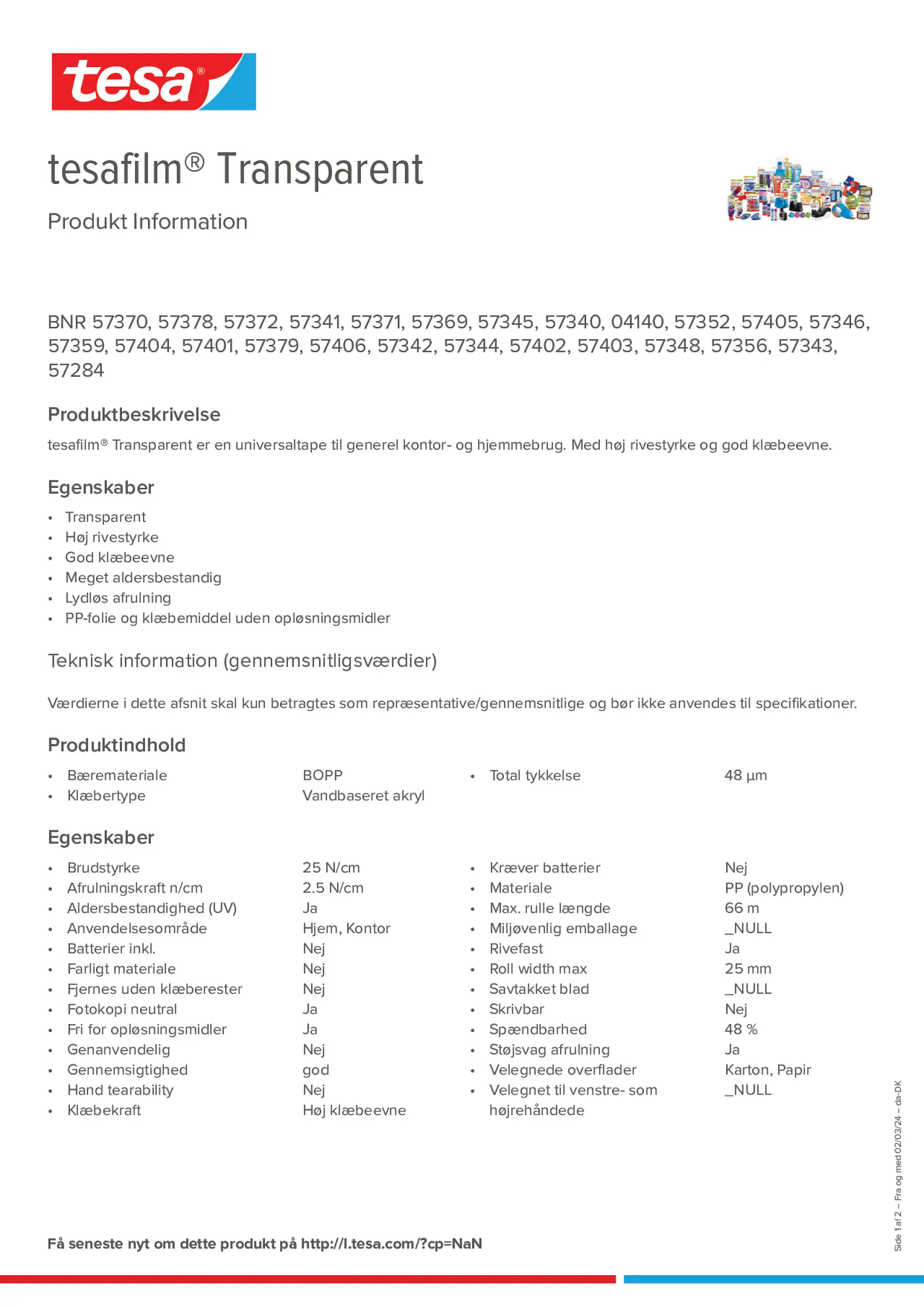 Product information_tesafilm® 4140_da-DK