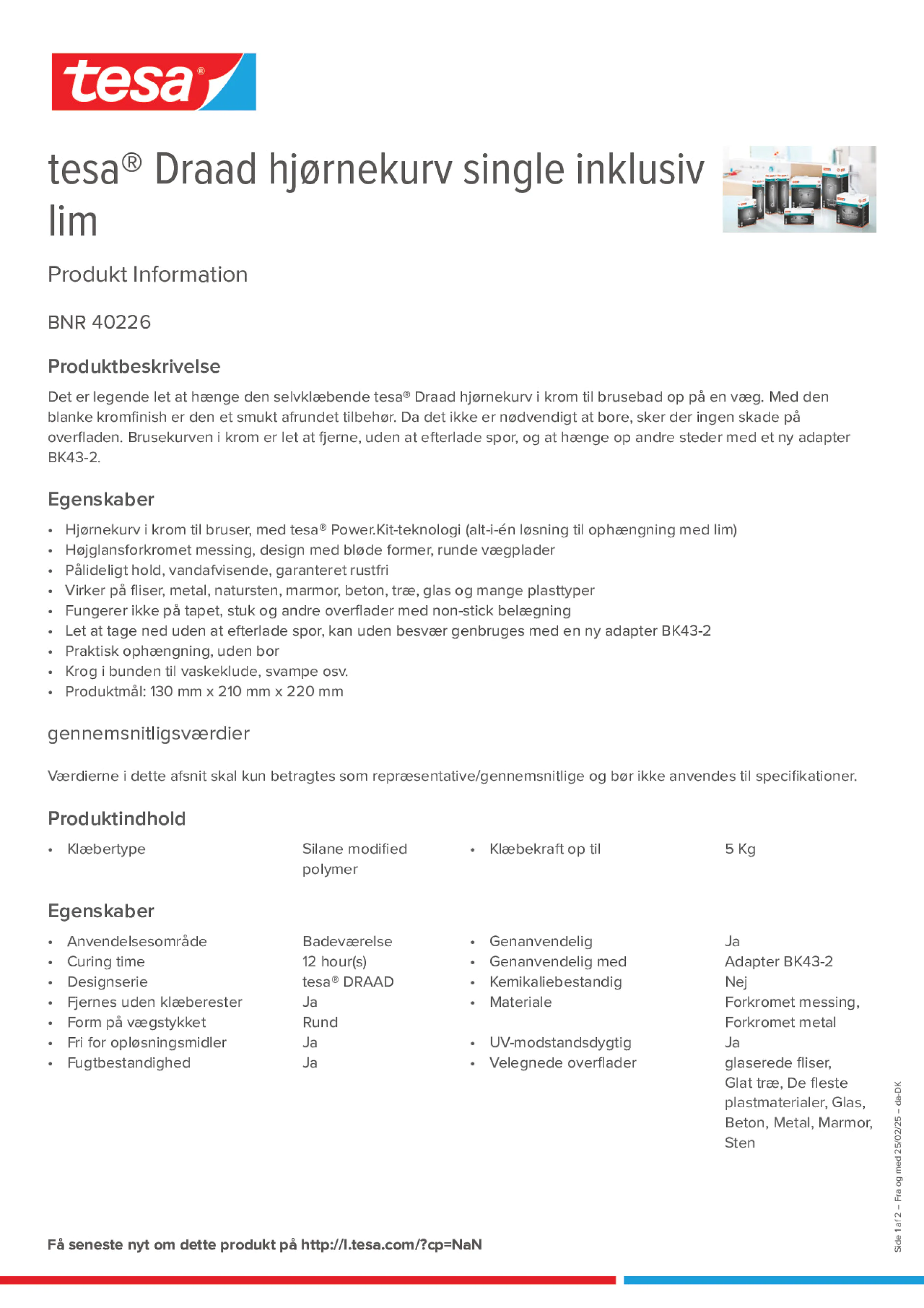 Product information_tesa® 40226_da-DK