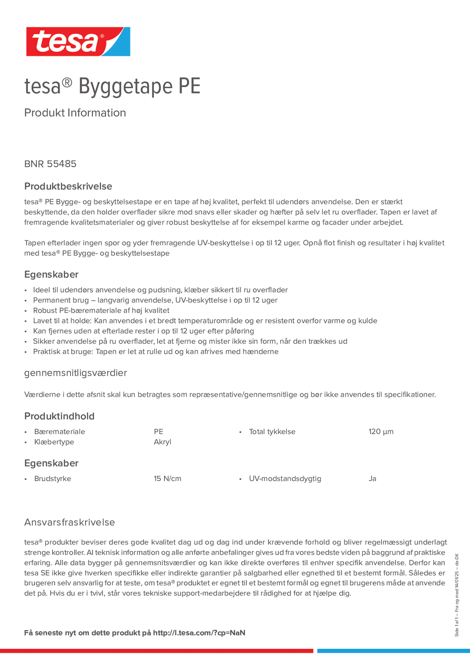 Product information_tesa® 55485_da-DK