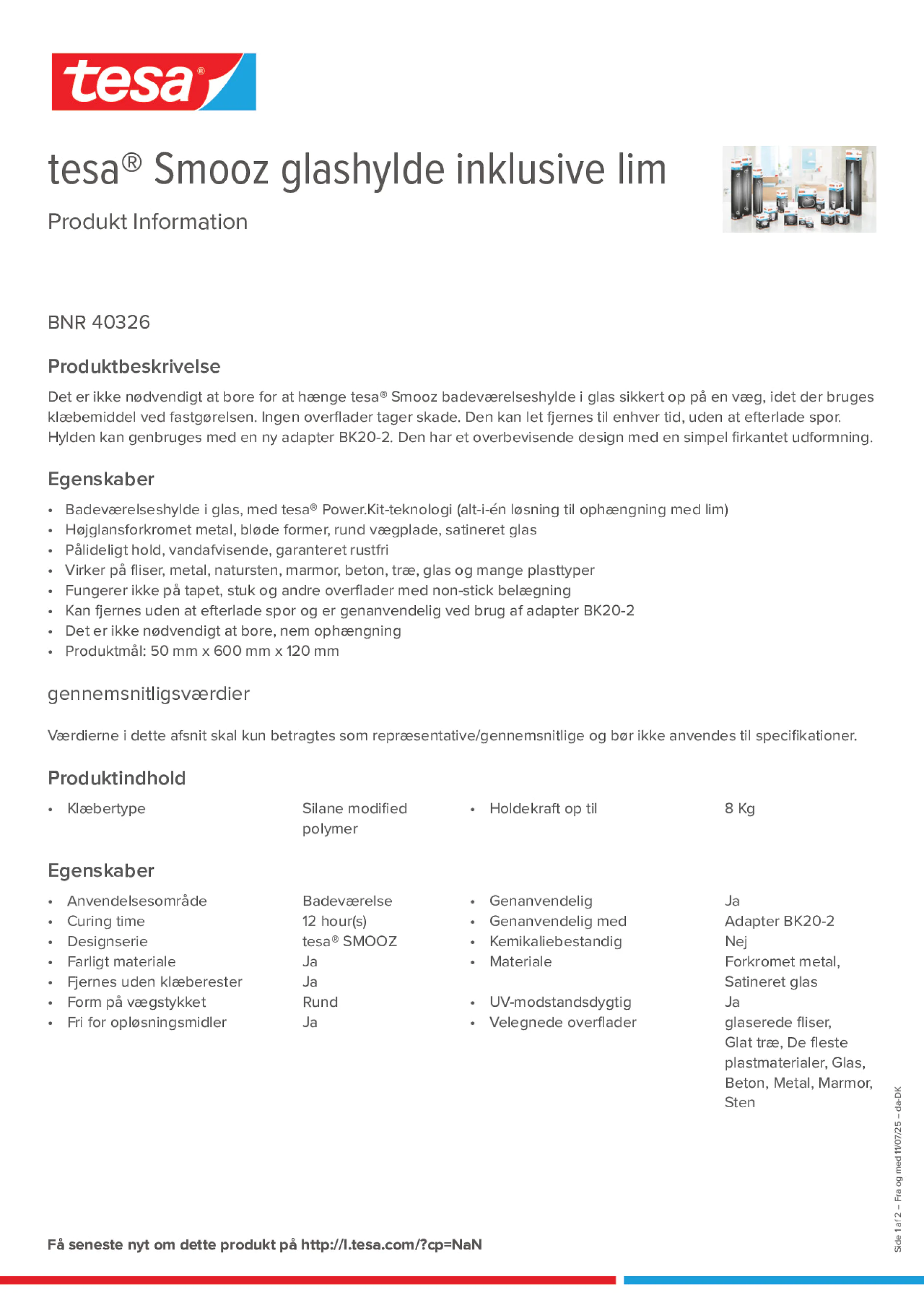 Product information_tesa® 40326_da-DK