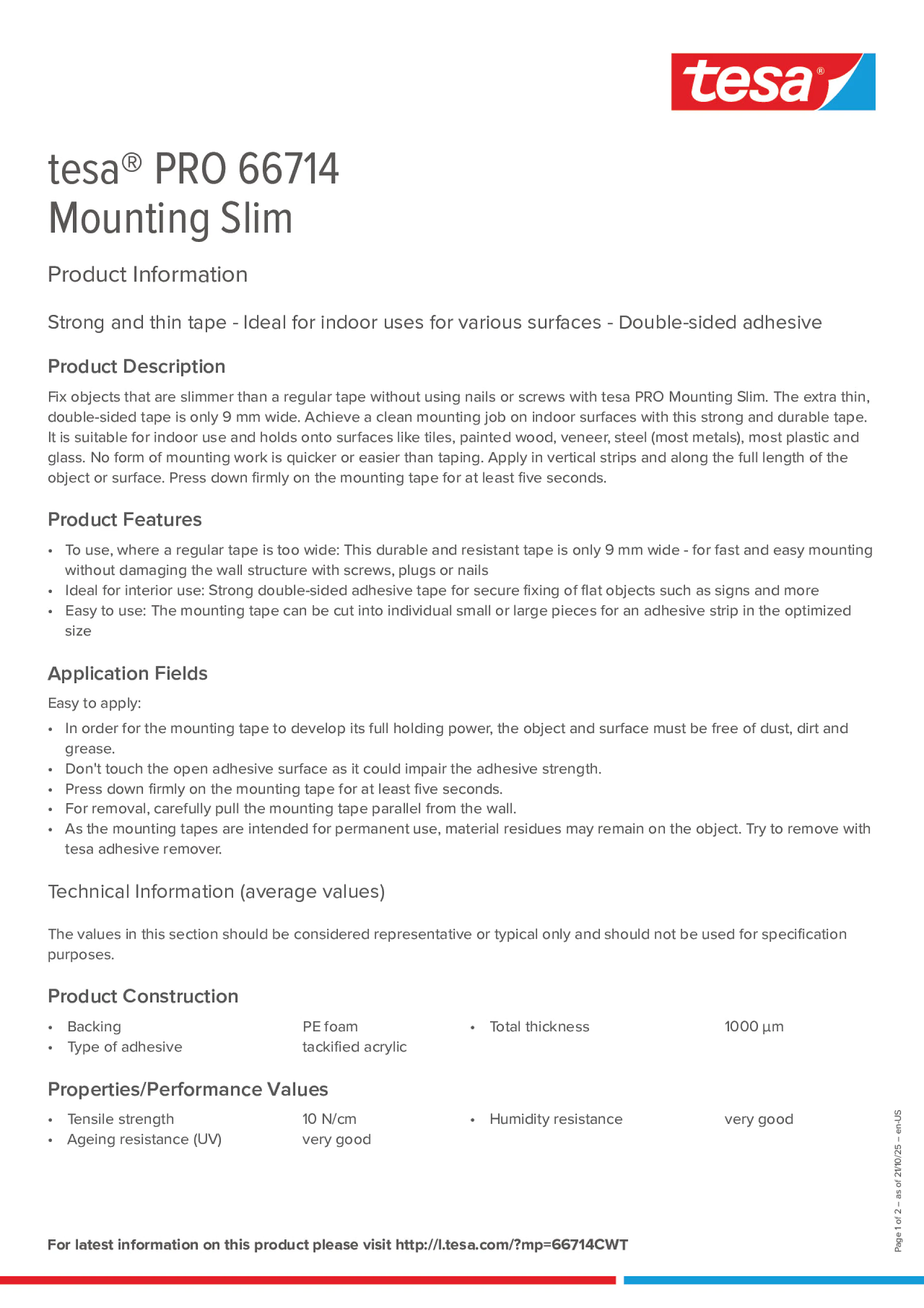 Product information_tesa® PRO 66714_en