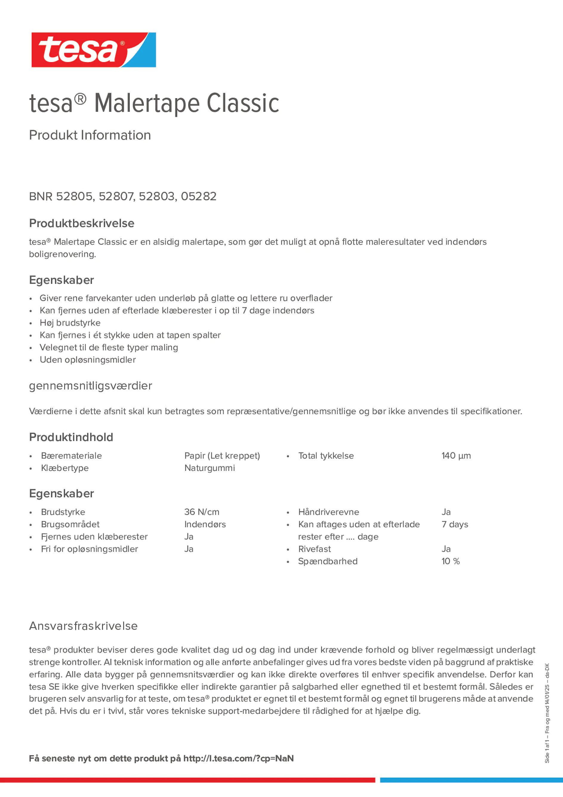 Product information_tesa® 5284_da-DK