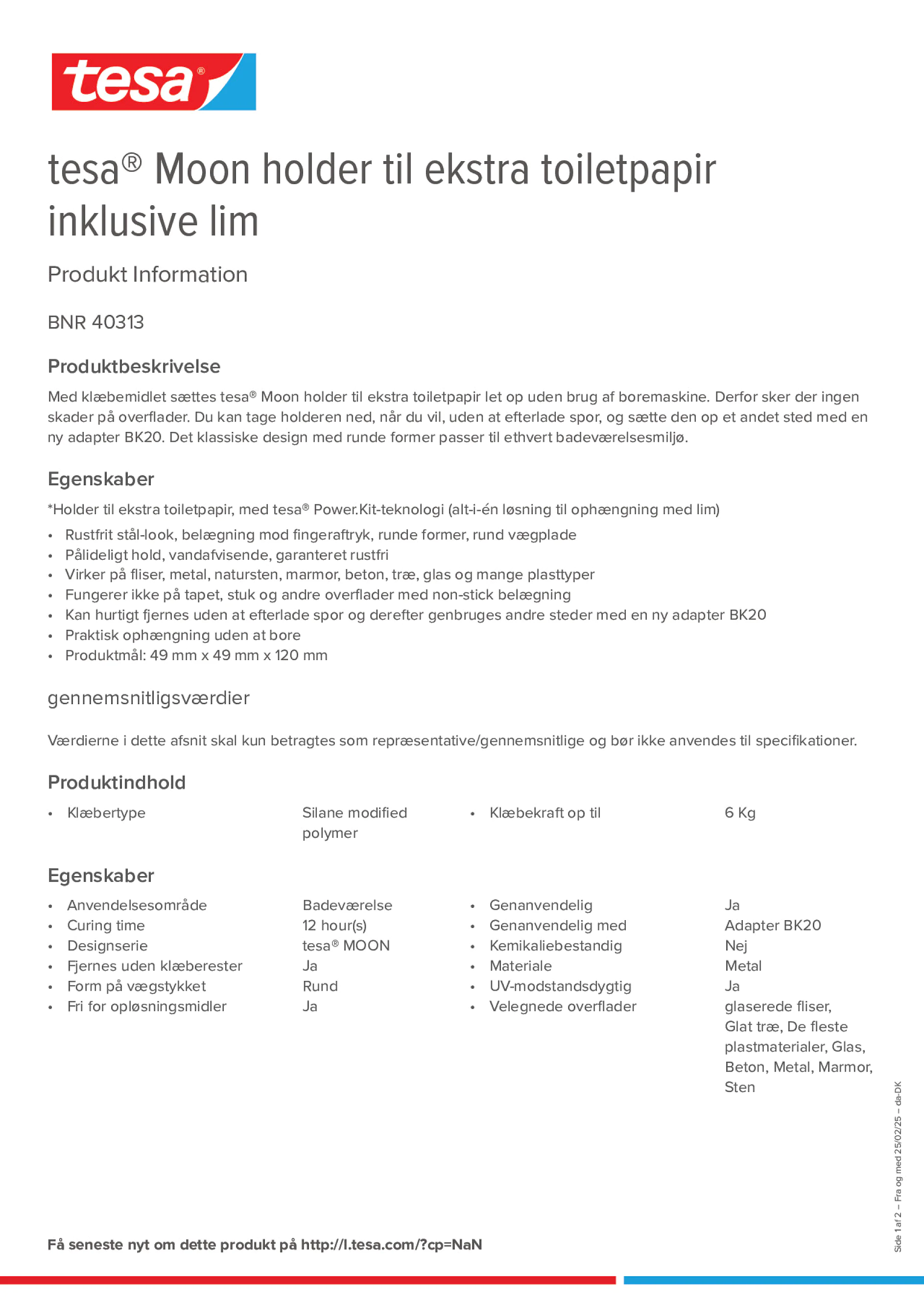 Product information_tesa® 40313_da-DK