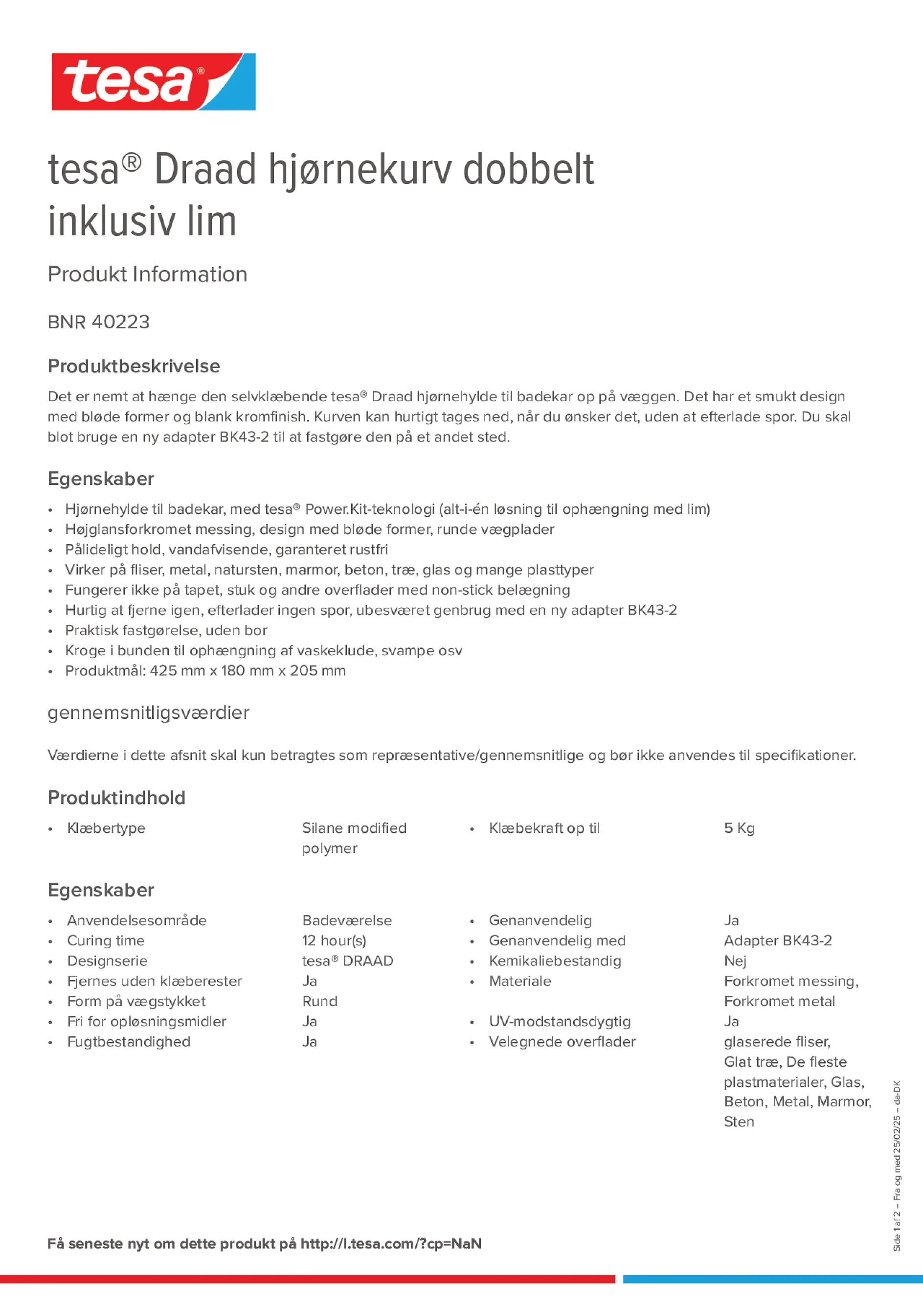 Product information_tesa® 40223_da-DK