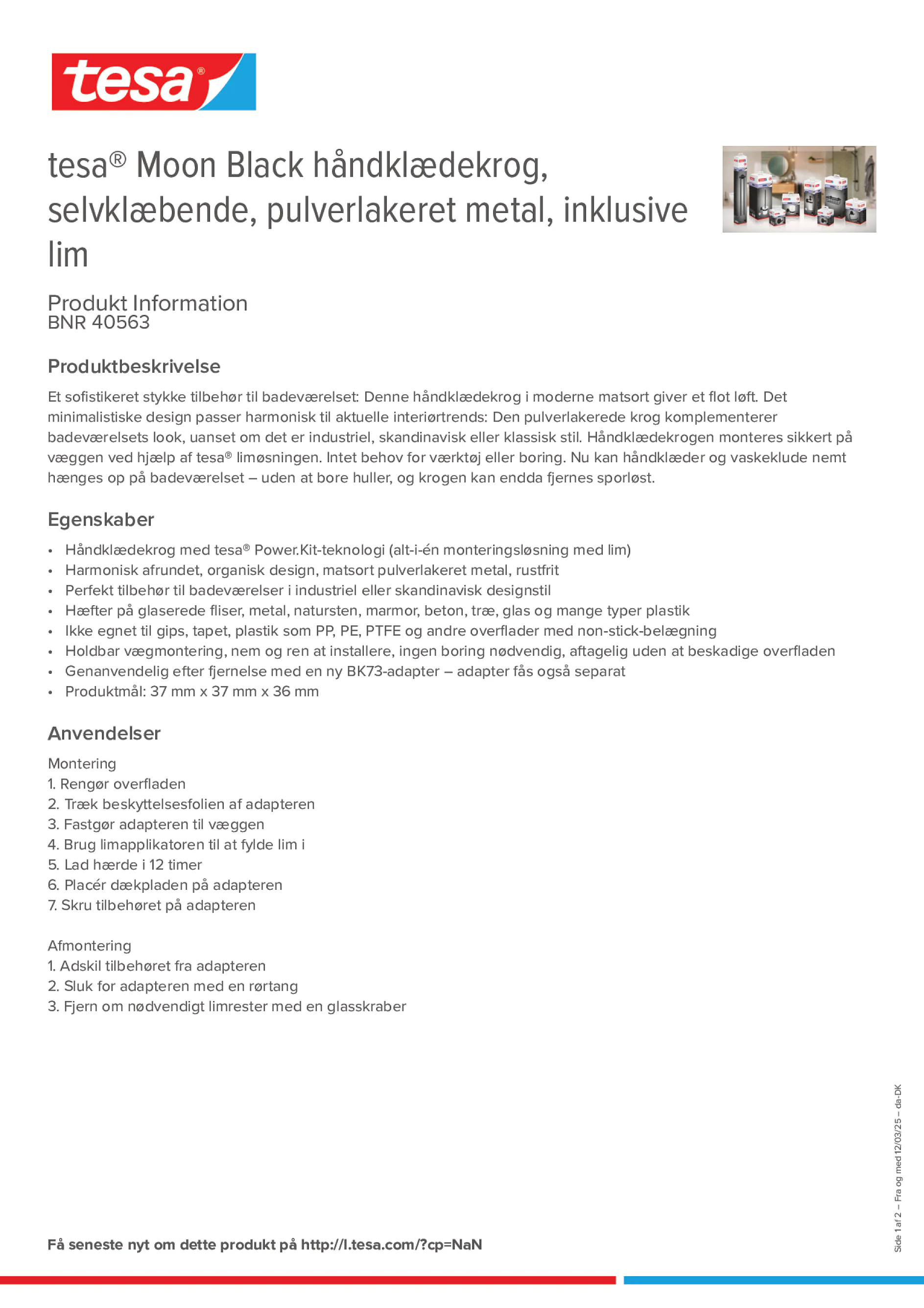 Product information_tesa® 40563_da-DK