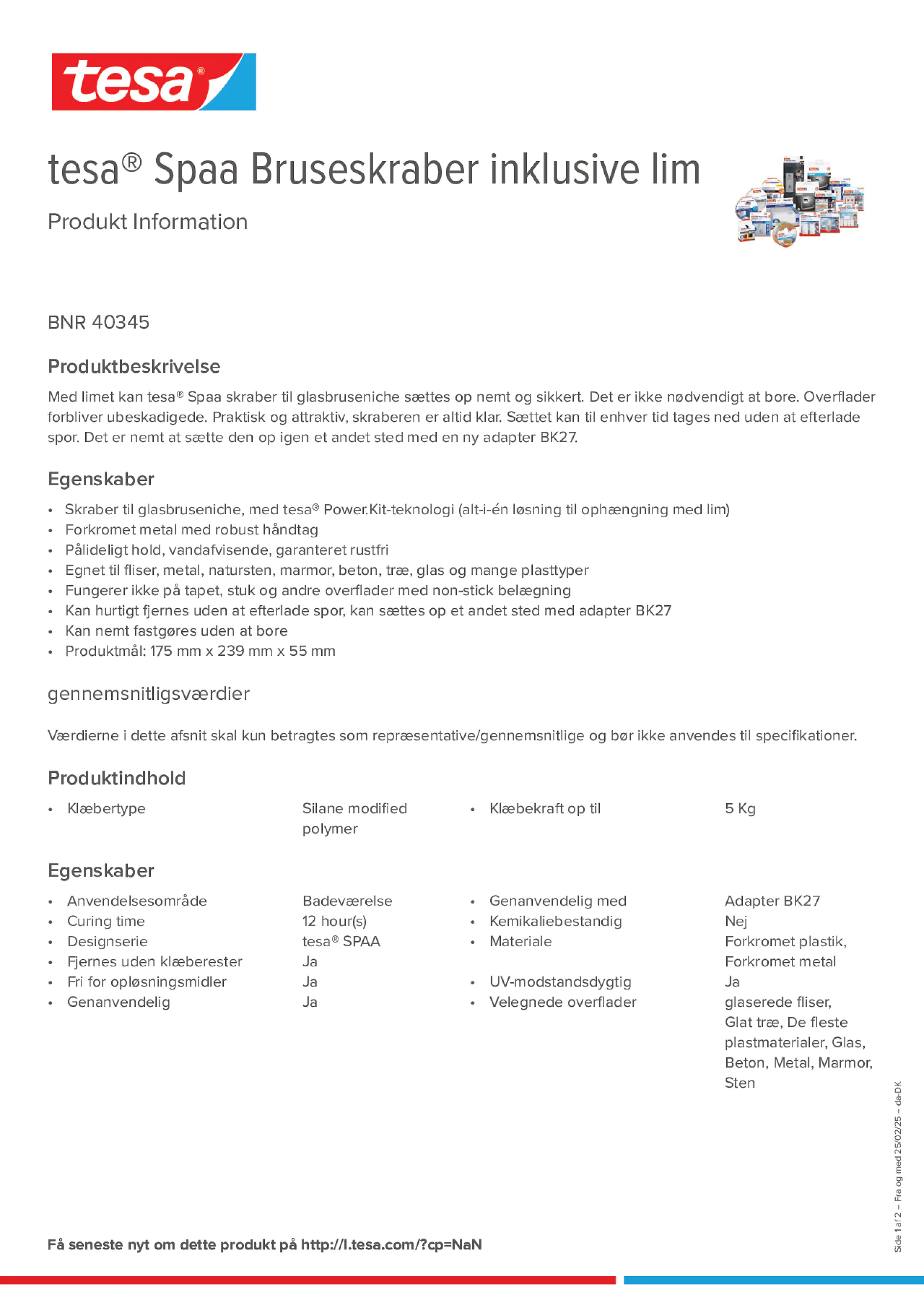 Product information_tesa® 40345_da-DK