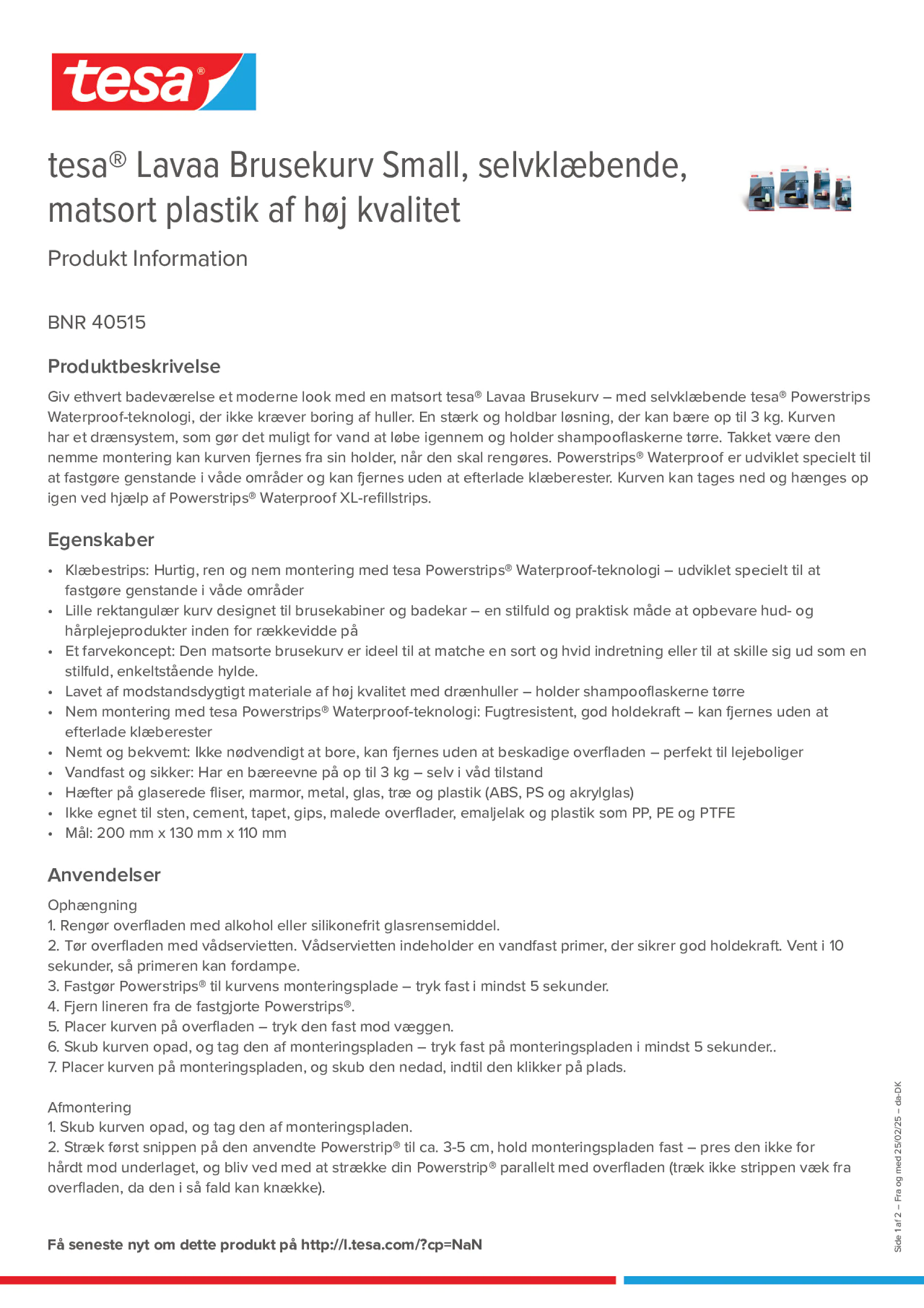 Product information_tesa® 40515_da-DK