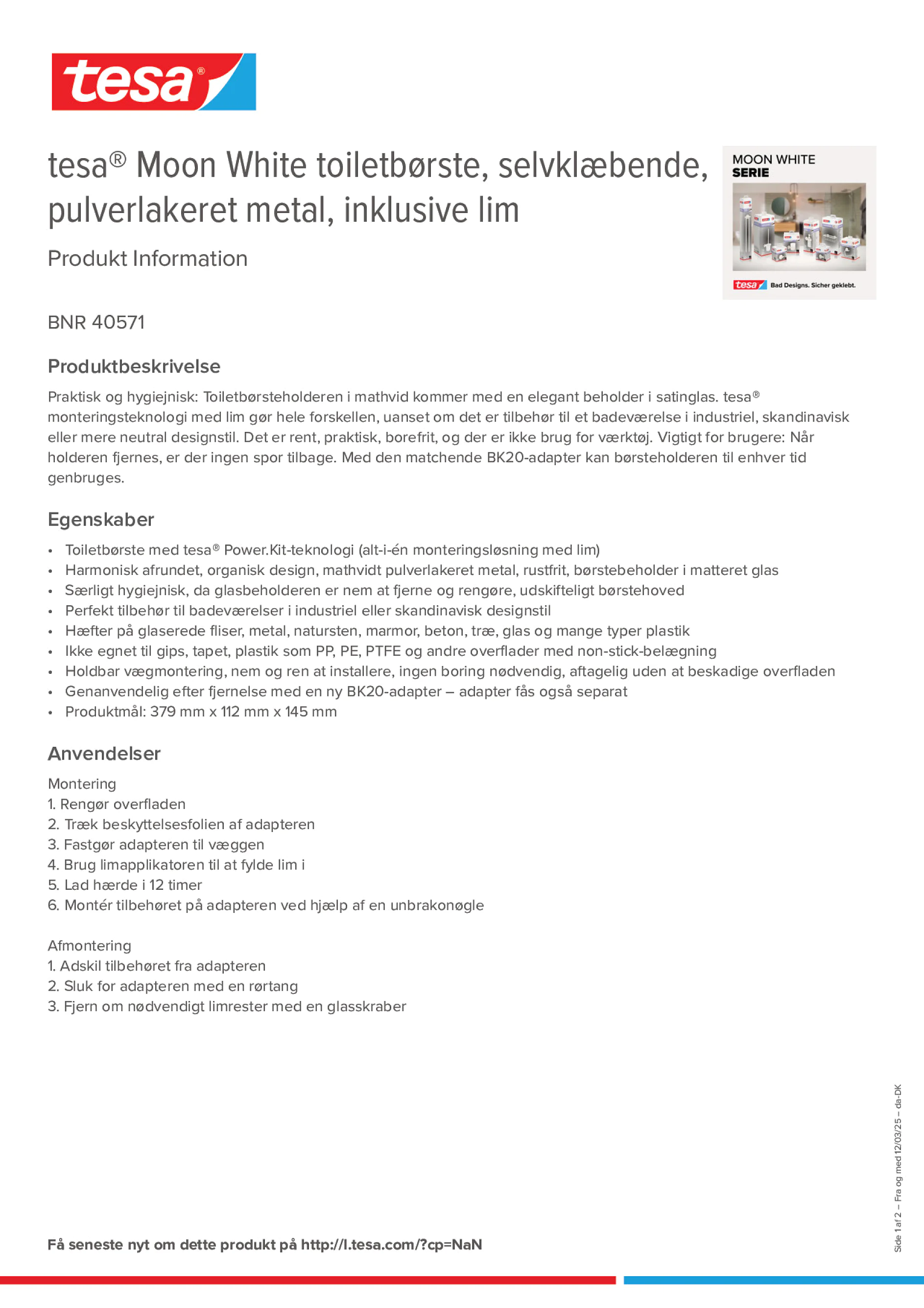 Product information_tesa® 40571_da-DK