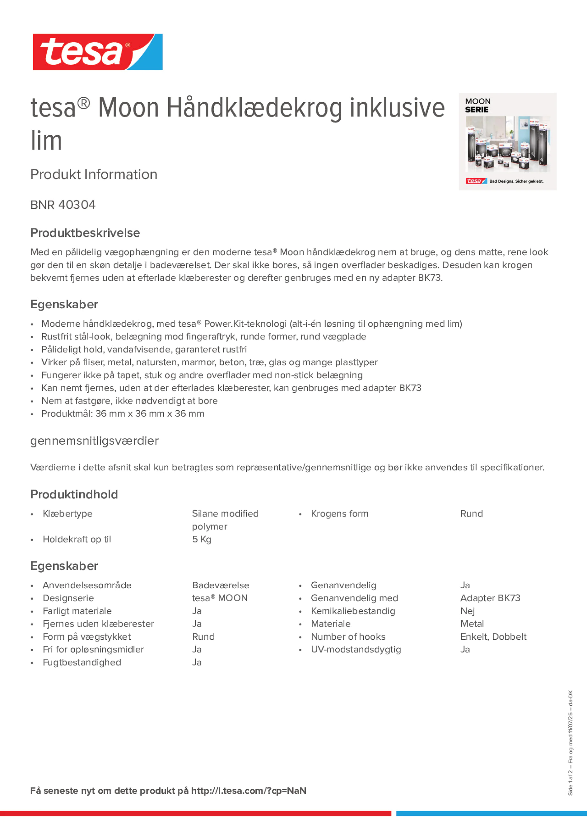 Product information_tesa® 40304_da-DK