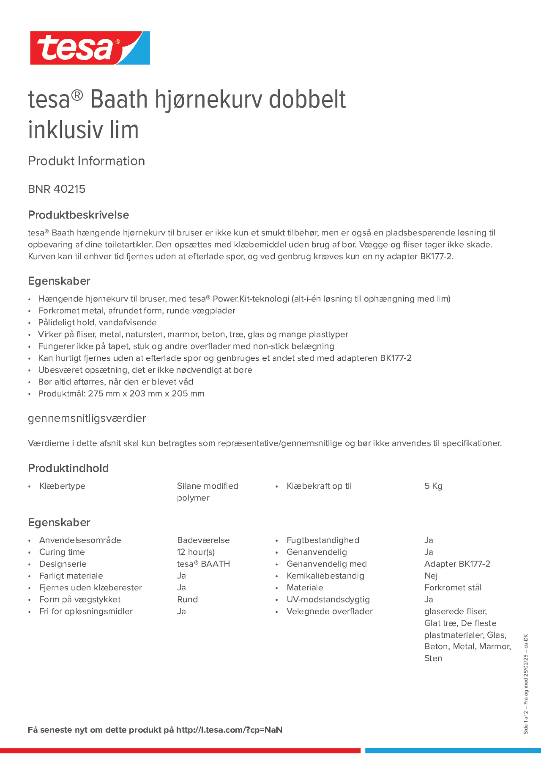 Product information_tesa® 40215_da-DK