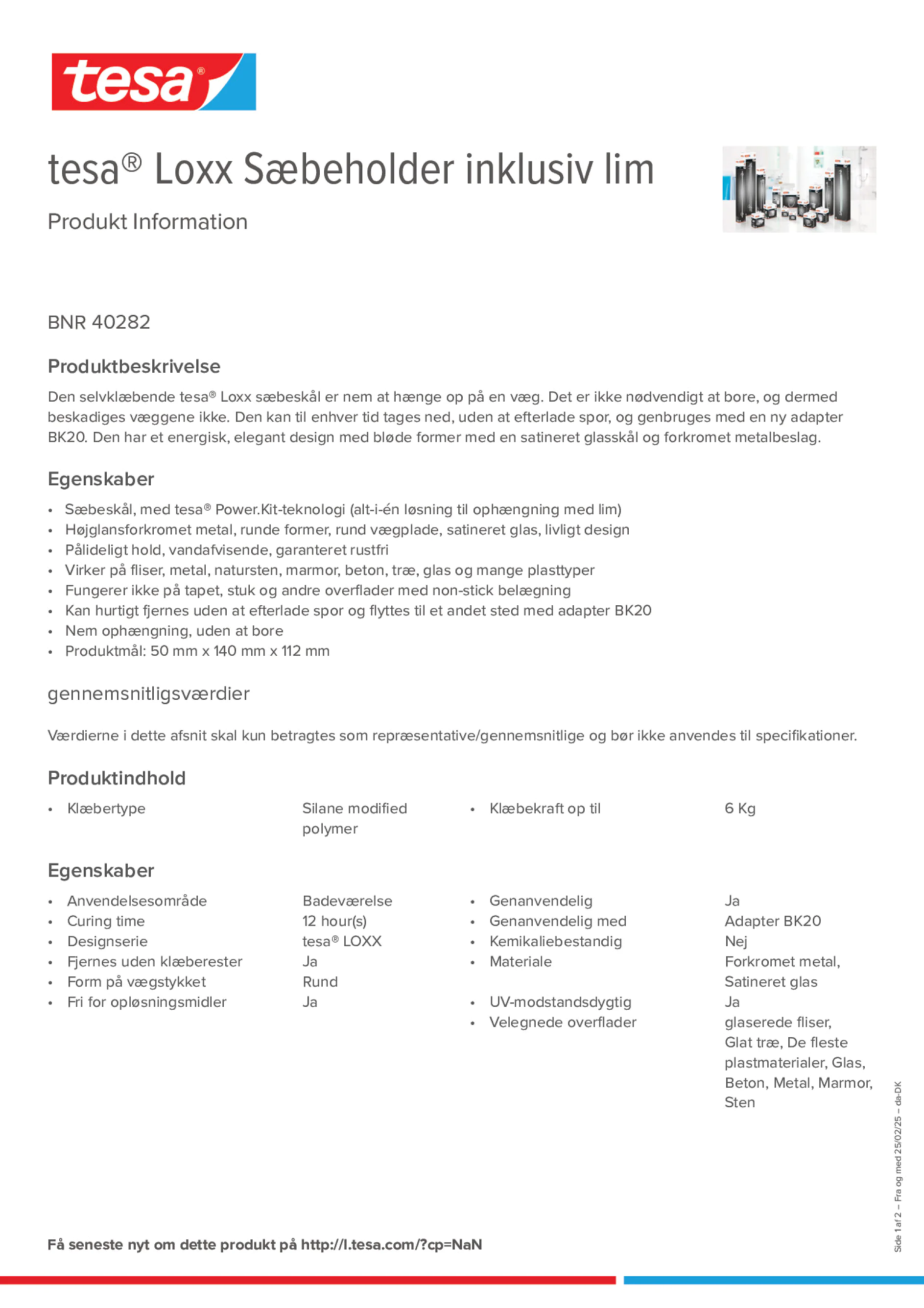 Product information_tesa® 40282_da-DK