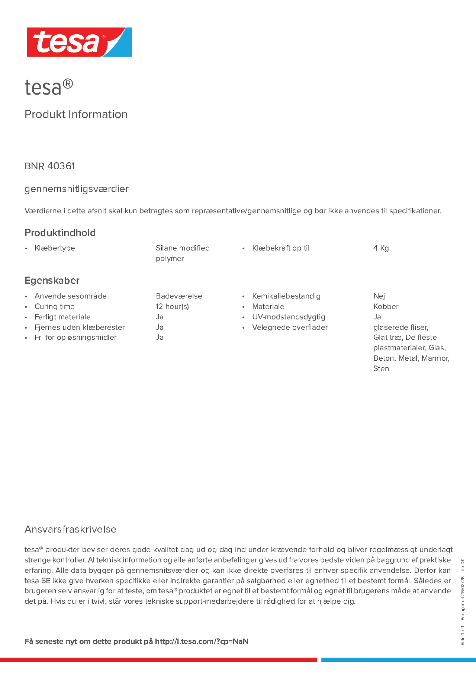 Product information_tesa® 40361_da-DK