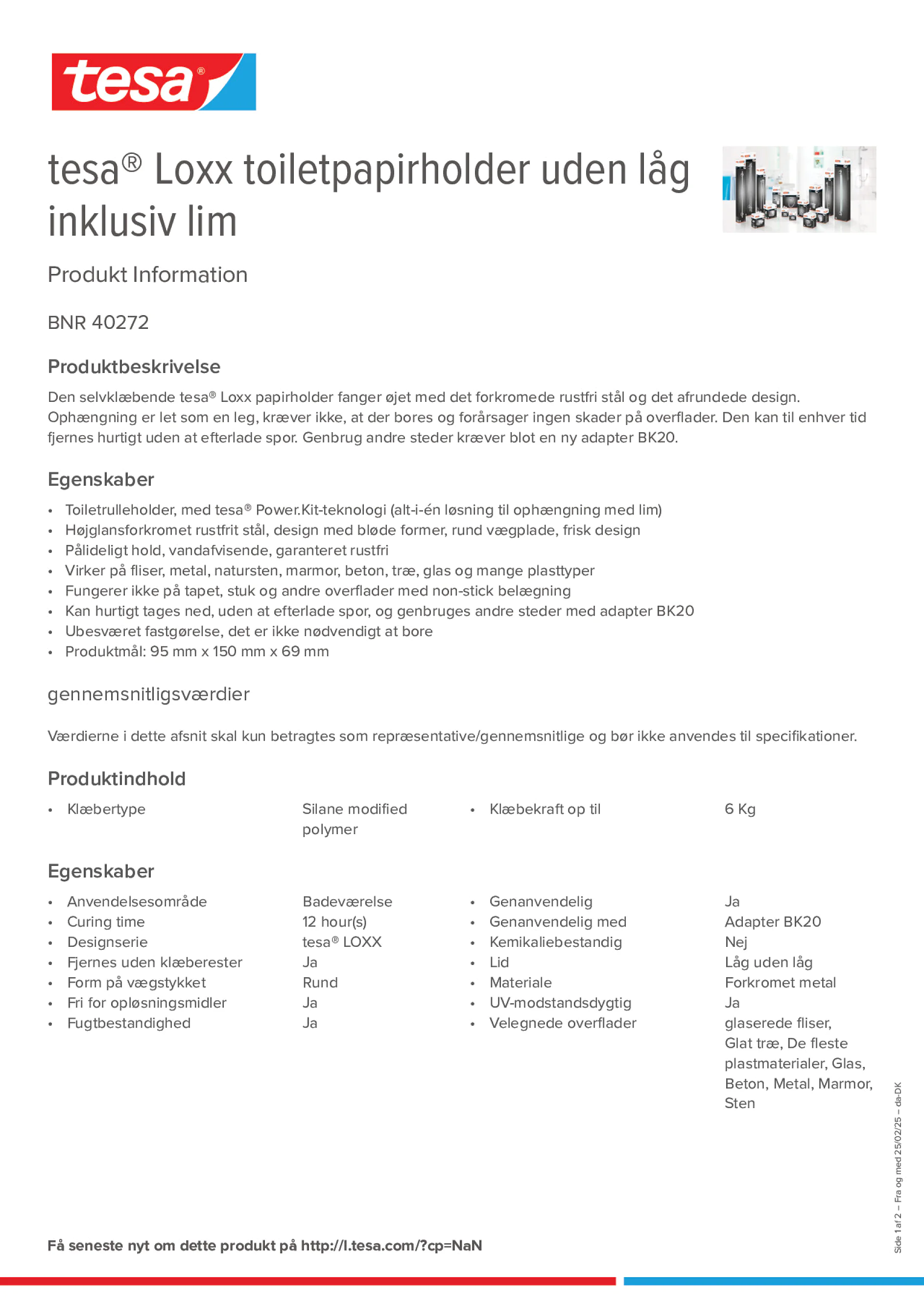 Product information_tesa® 40272_da-DK