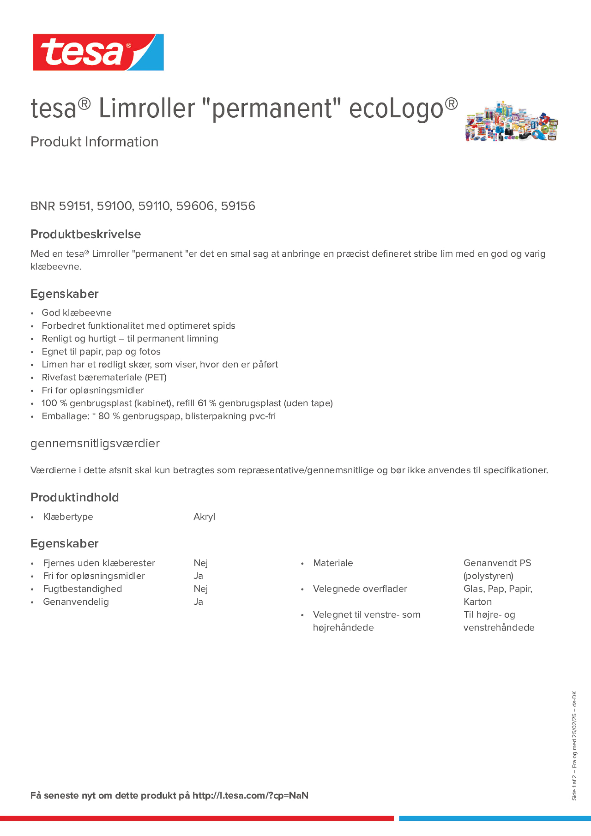 Product information_tesa® 59156_da-DK