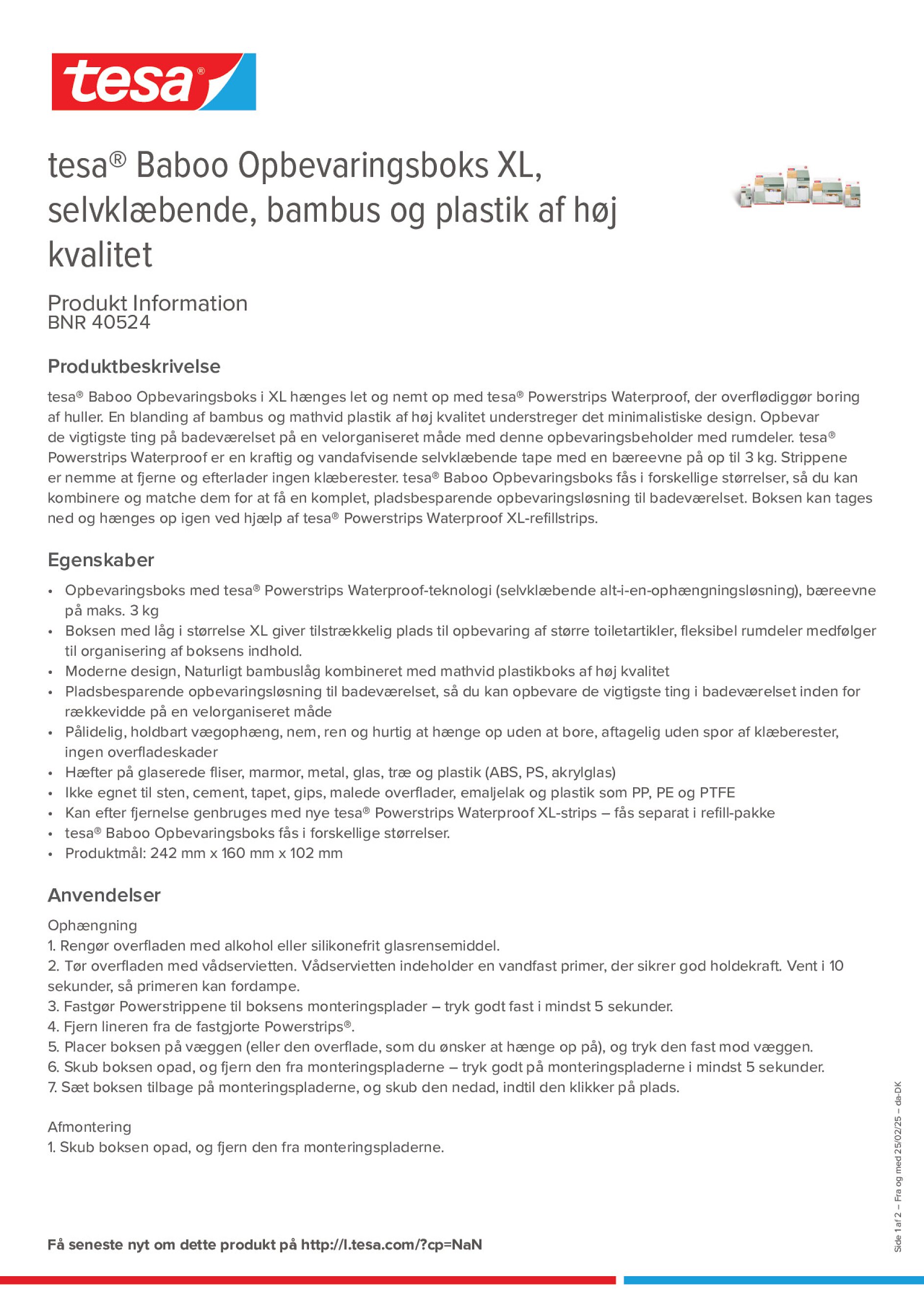 Product information_tesa® 40524_da-DK
