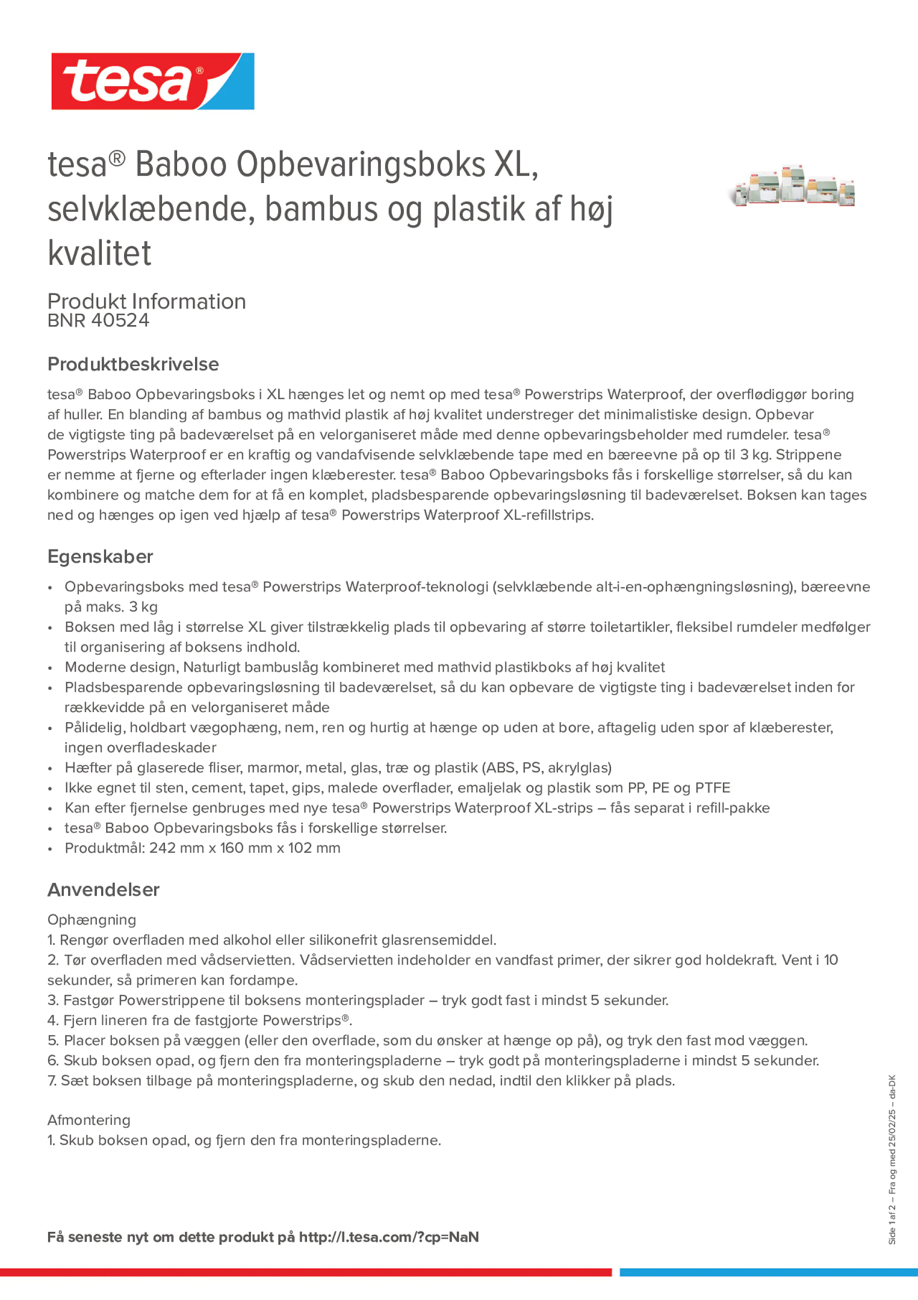 Product information_tesa® 40524_da-DK