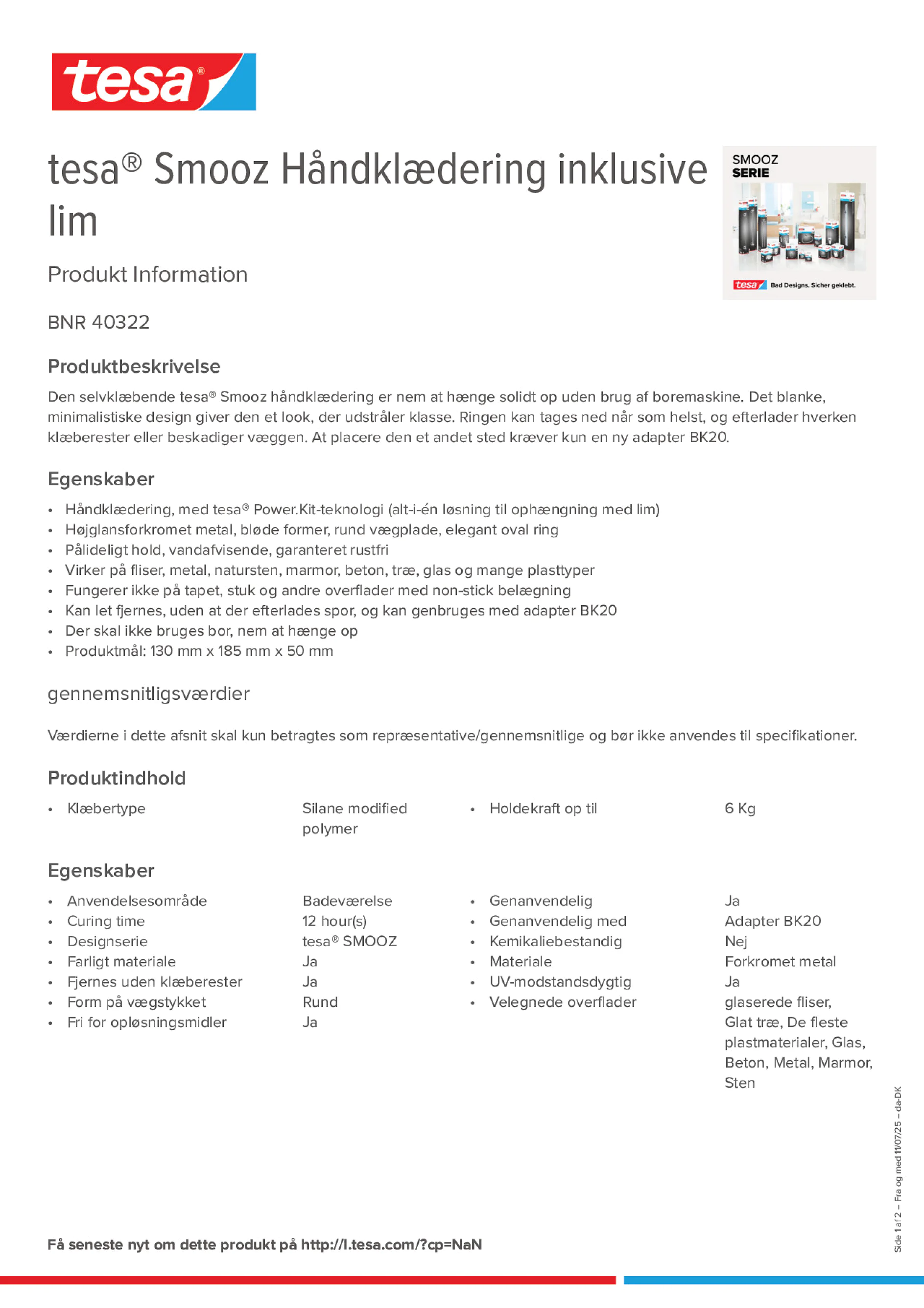 Product information_tesa® 40322_da-DK