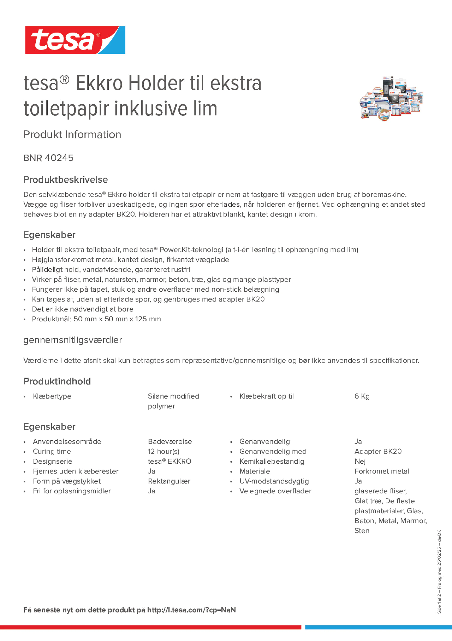 Product information_tesa® 40245_da-DK
