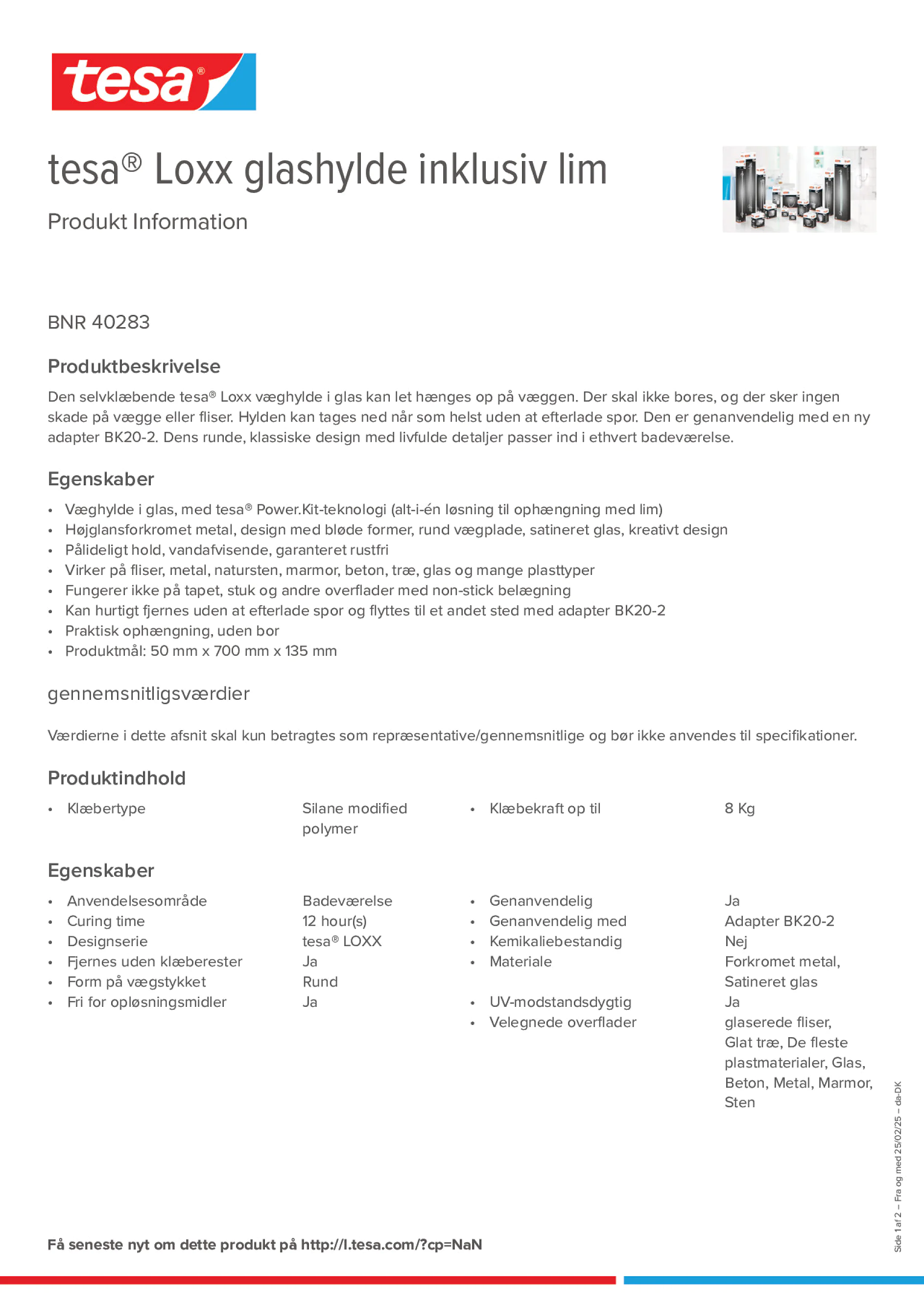 Product information_tesa® 40283_da-DK