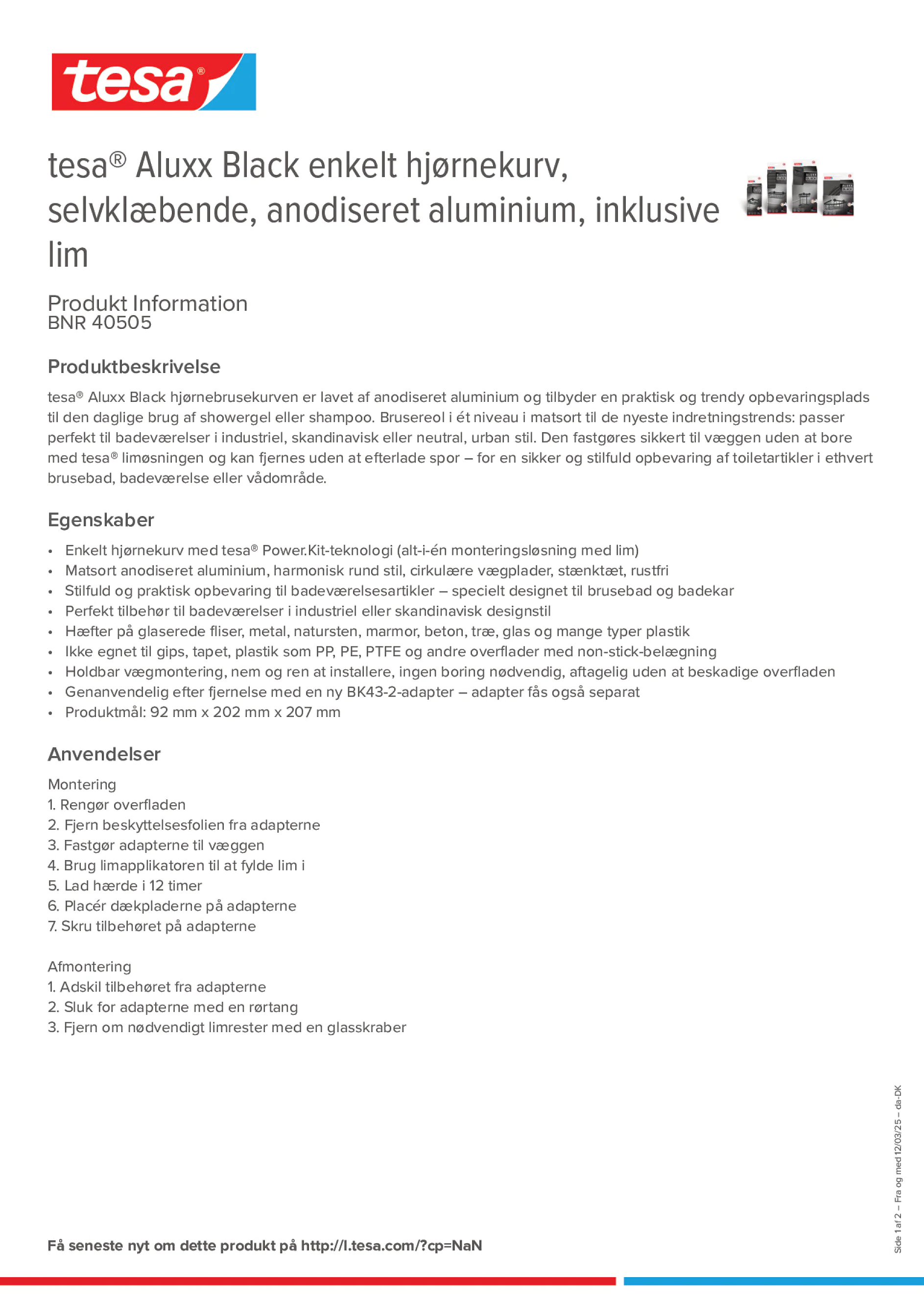 Product information_tesa® 40505_da-DK