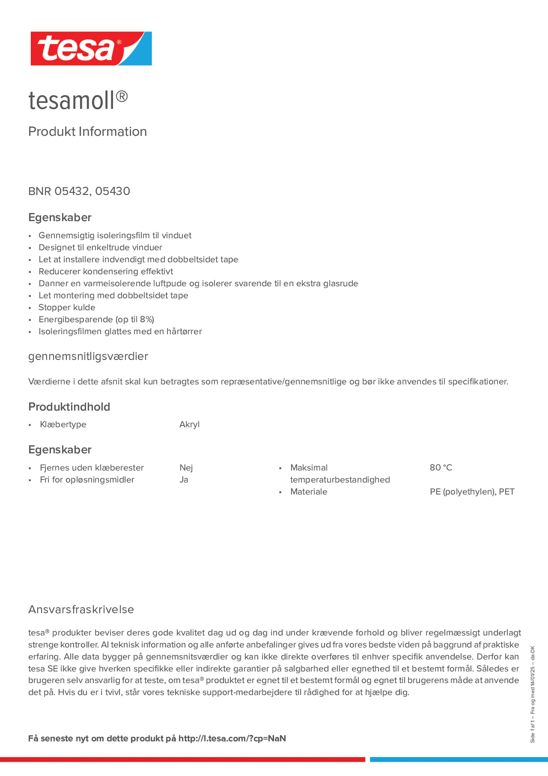 Product information_tesamoll® 5430_da-DK