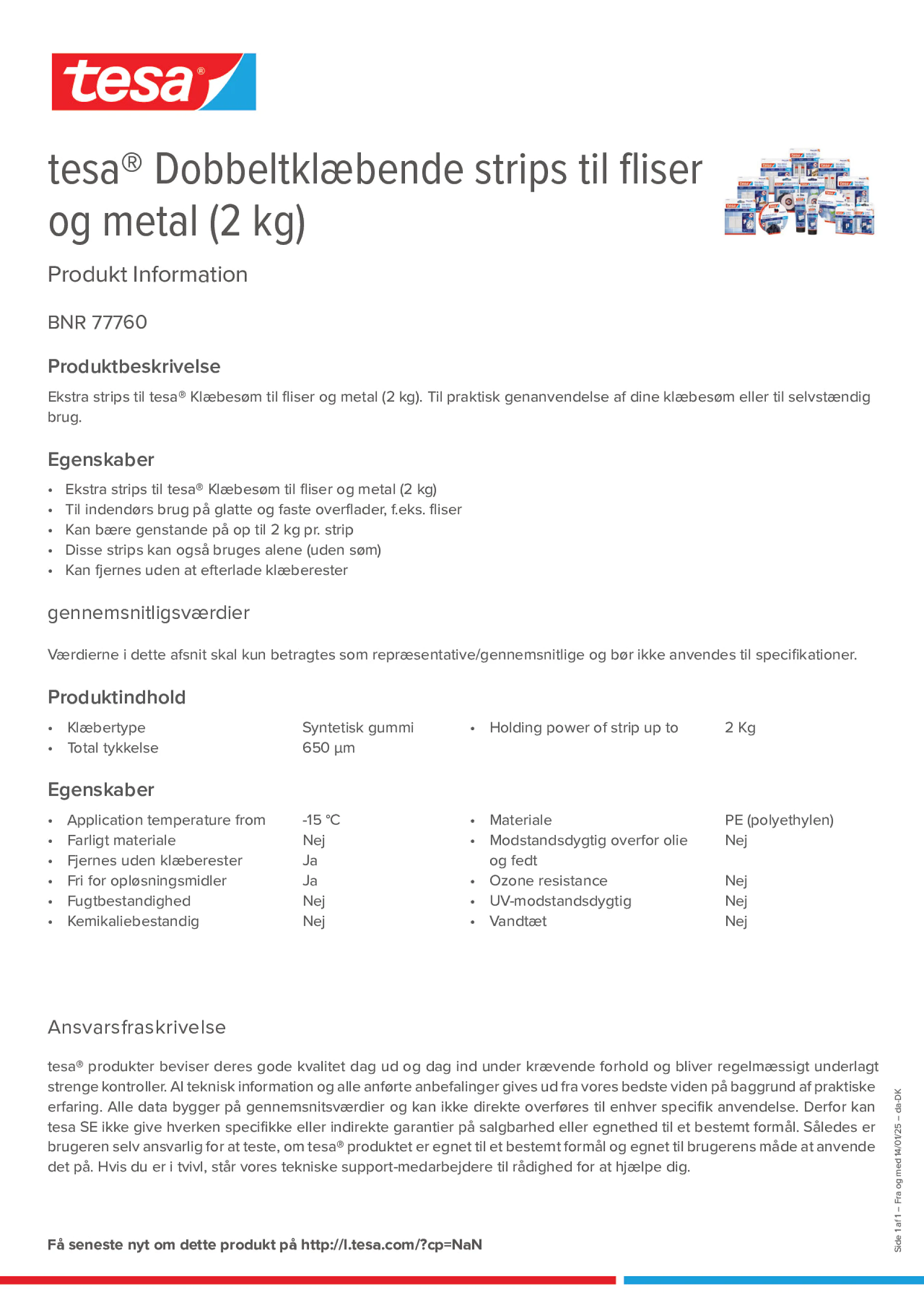 Product information_tesa® 77760_da-DK