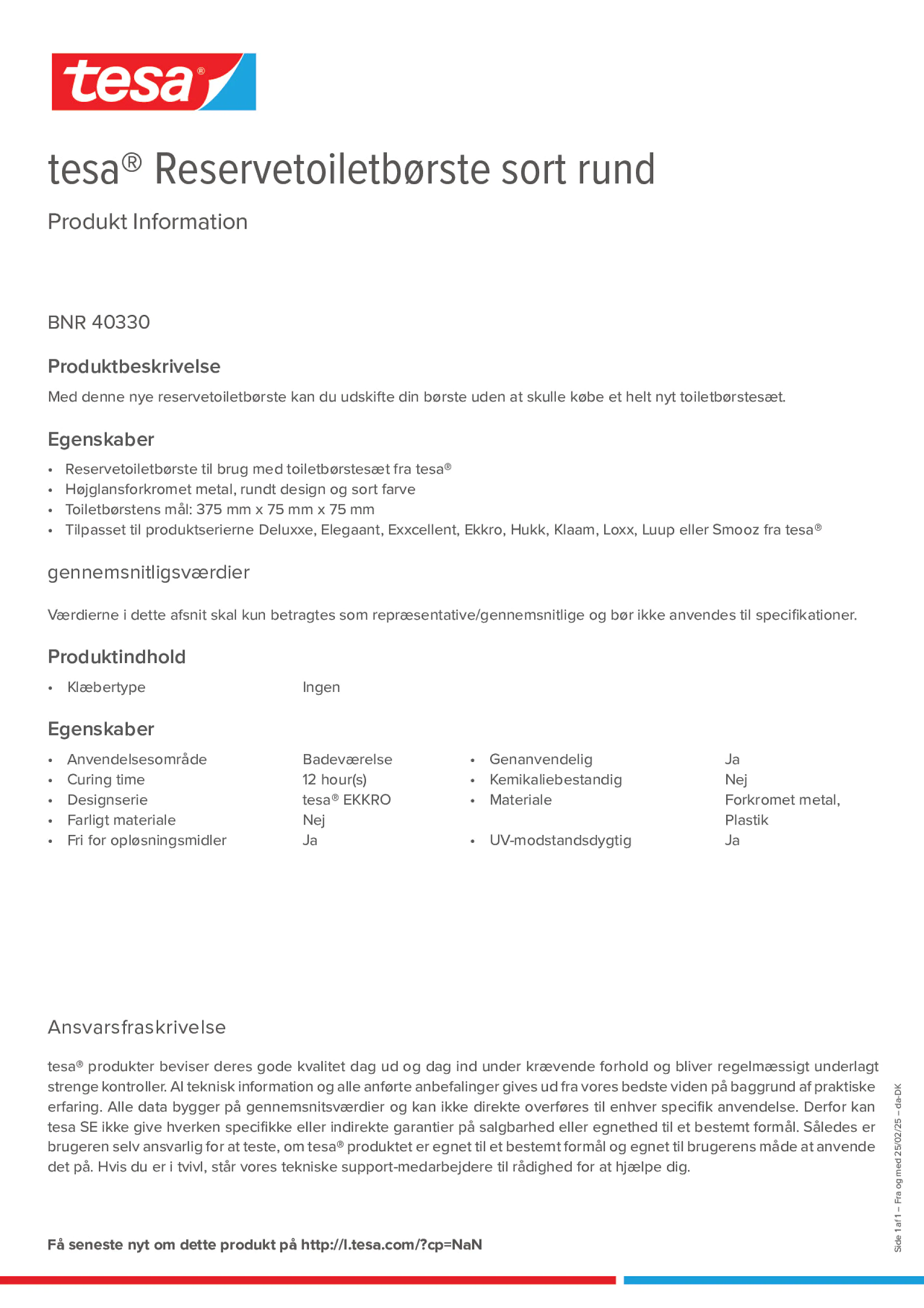 Product information_tesa® 40330_da-DK