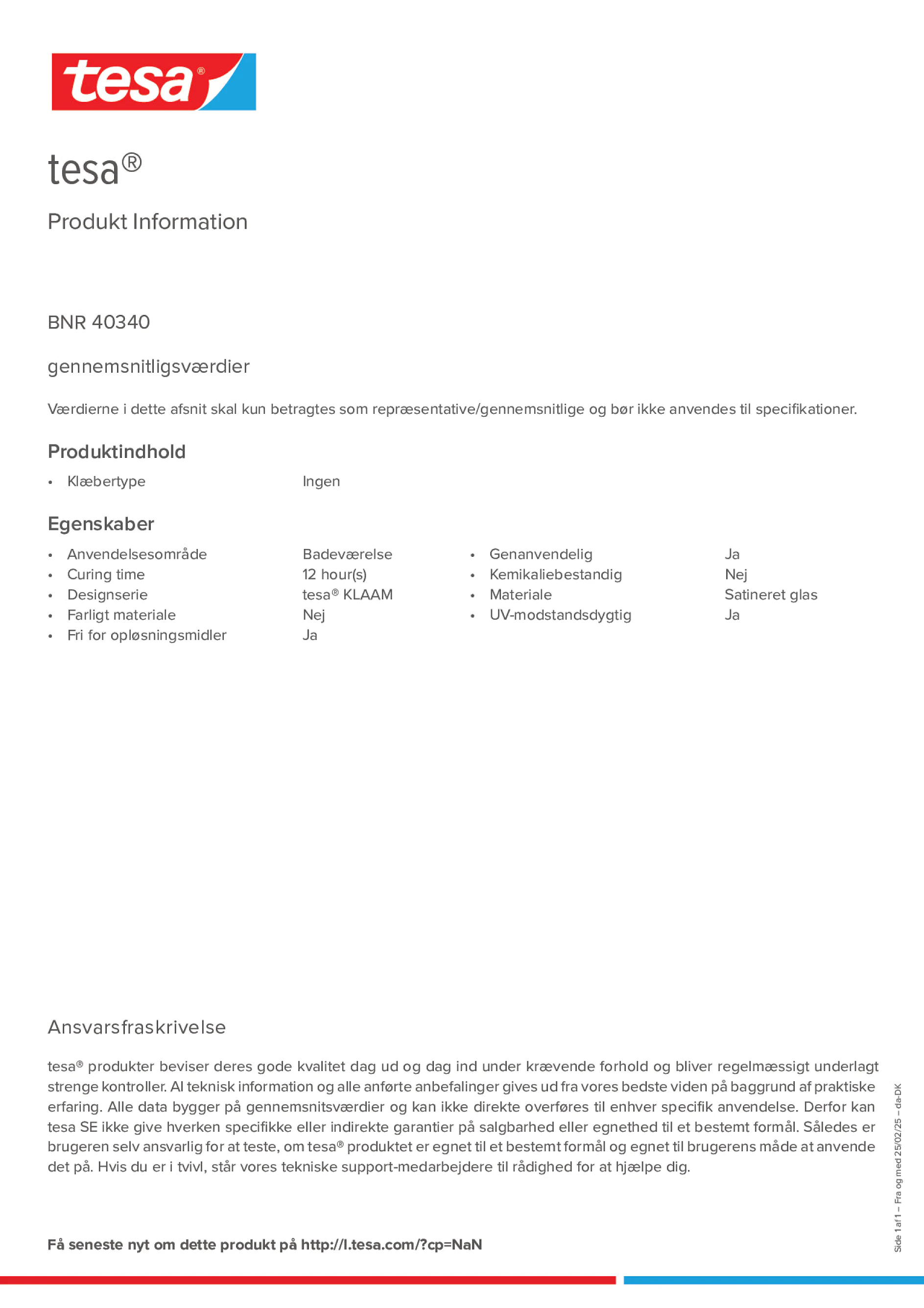 Product information_tesa® 40340_da-DK