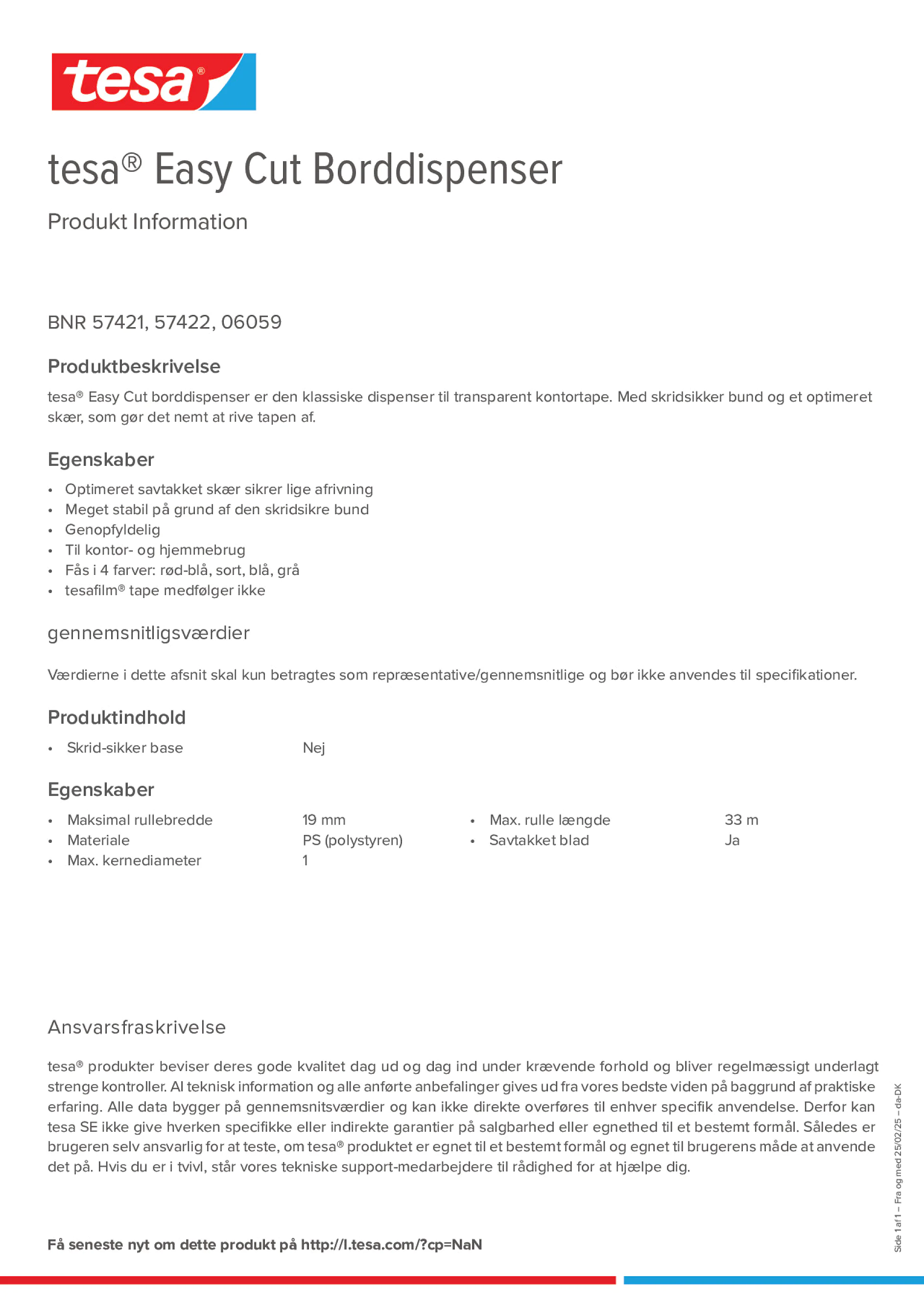 Product information_tesa® Easy Cut 57421_da-DK