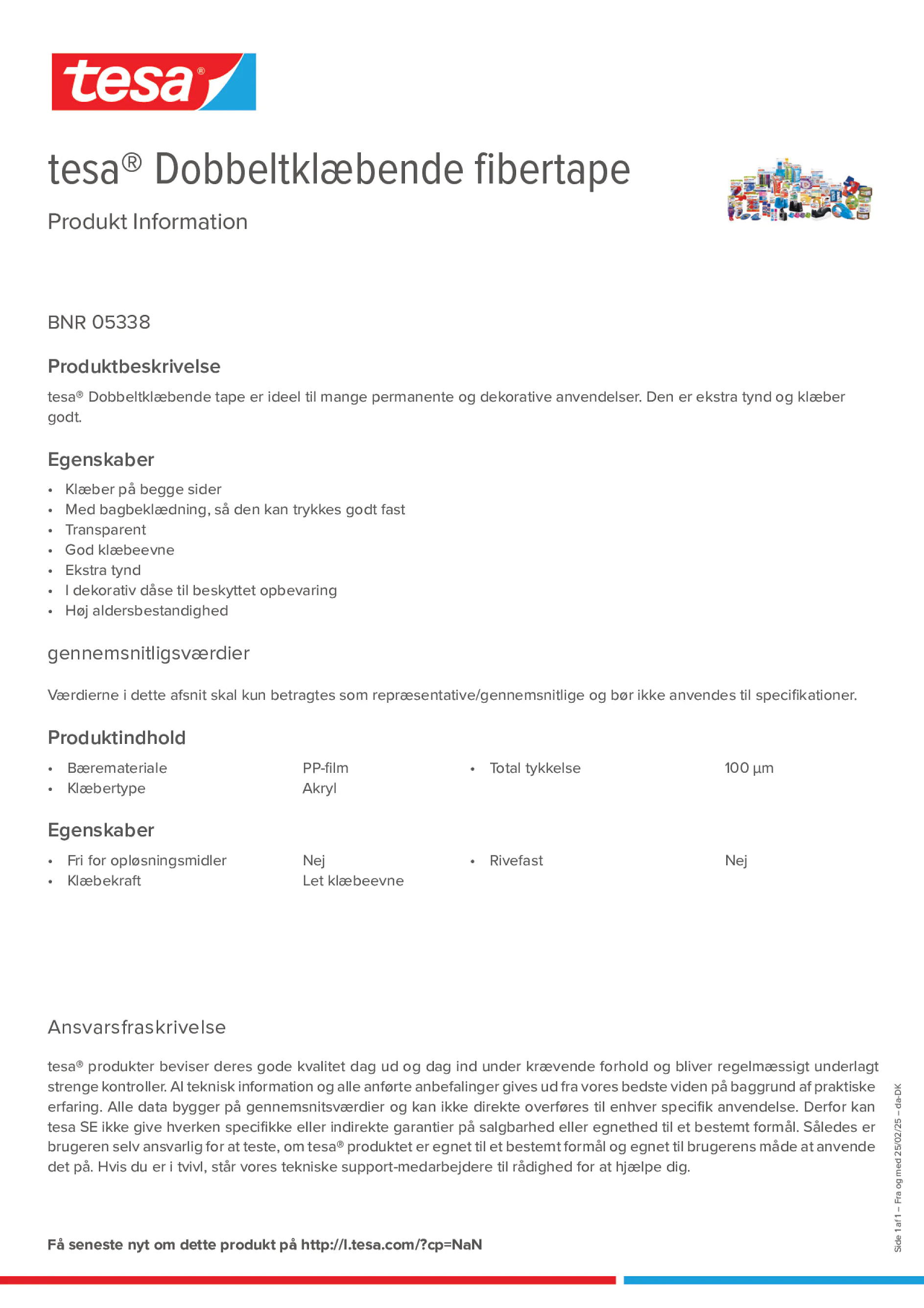 Product information_tesa® 05338_da-DK