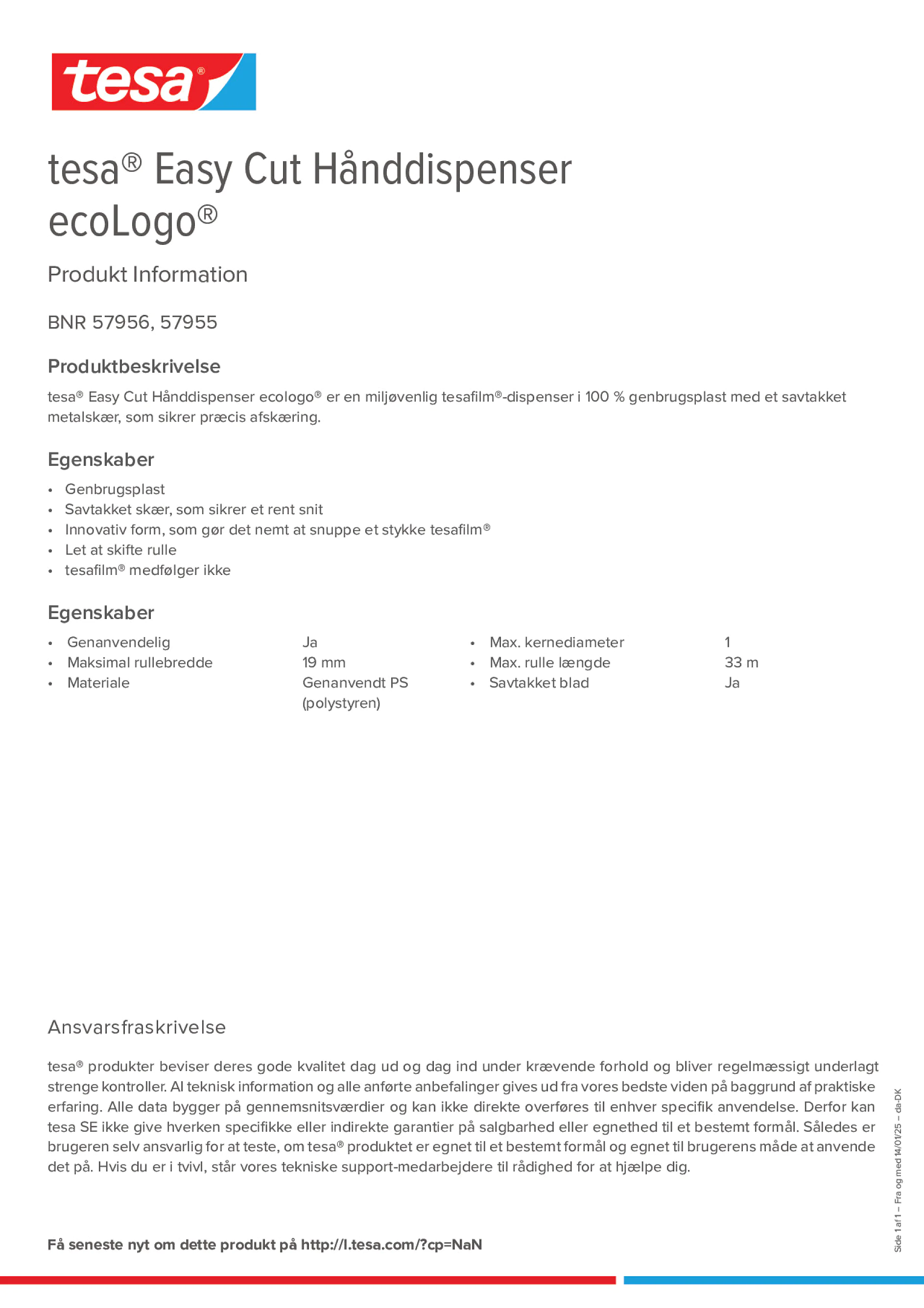 Product information_tesa® Easy Cut 57955_da-DK