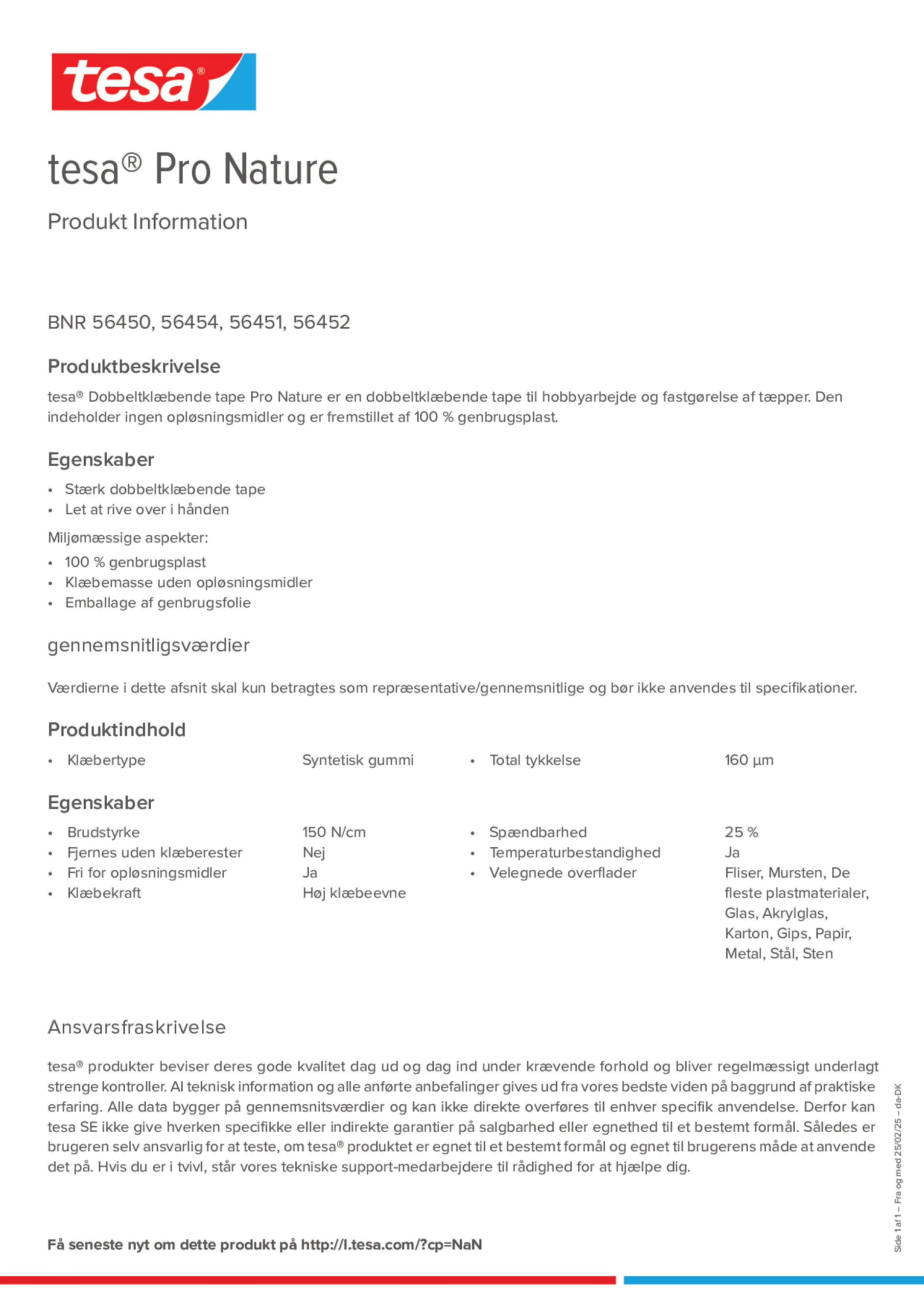 Product information_tesa® 56450_da-DK