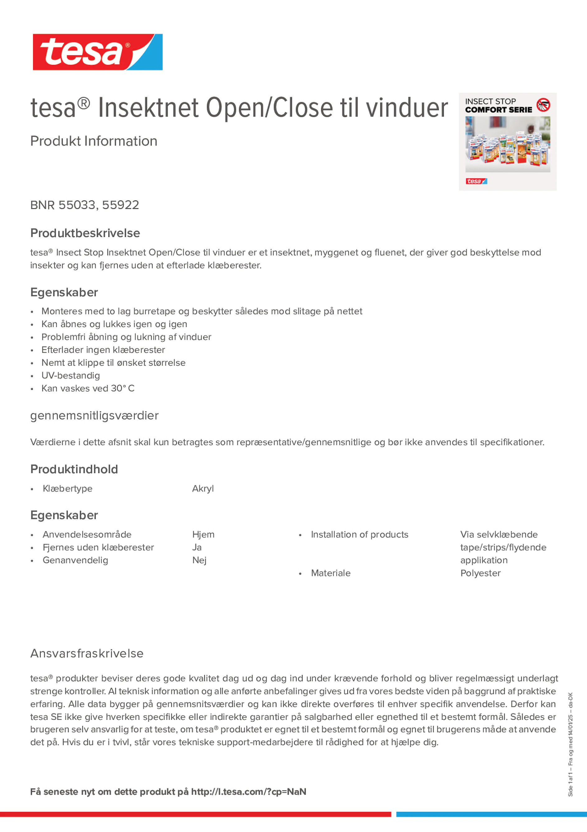 Product information_tesa® 55033_da-DK