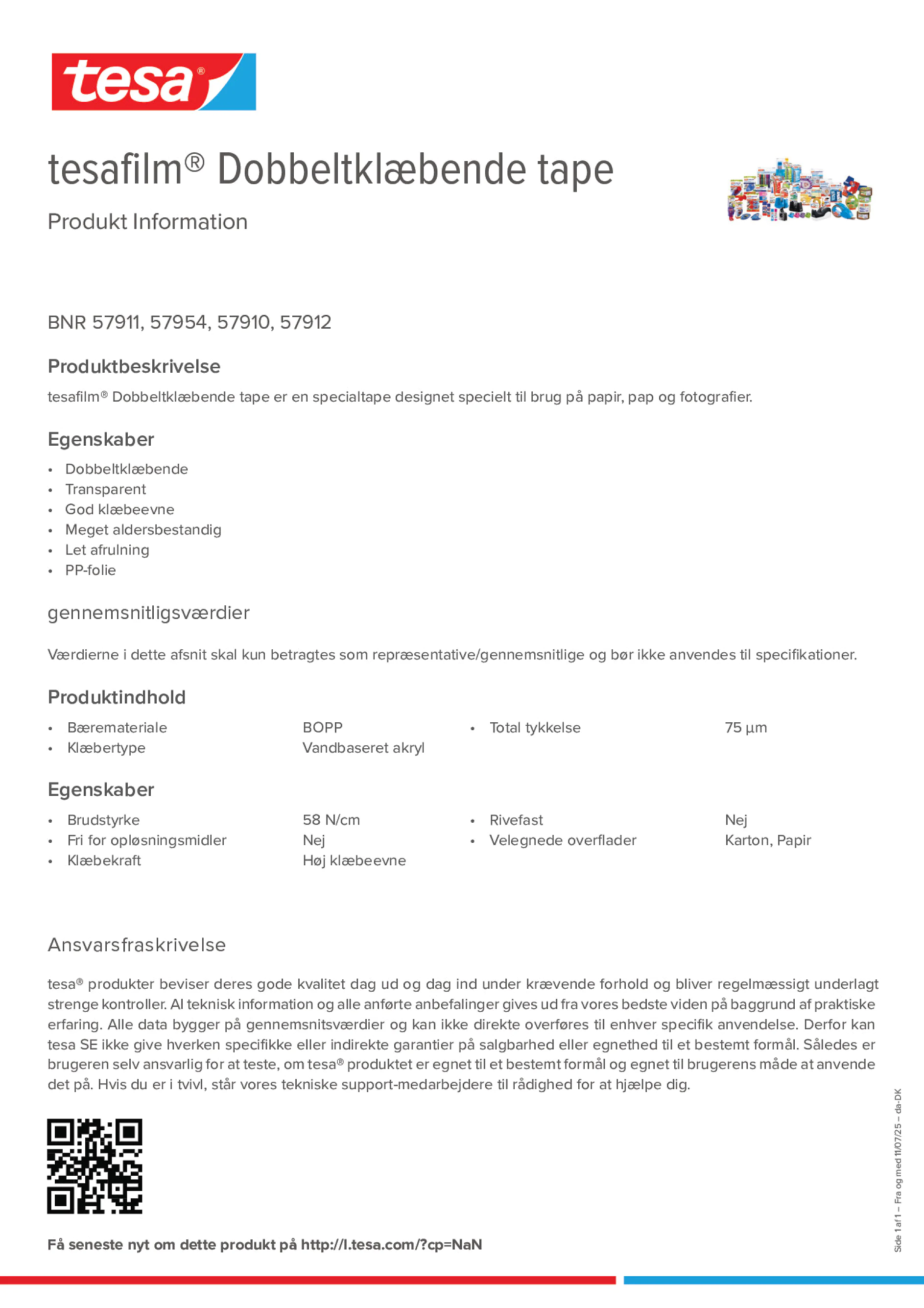 Product information_tesafilm® 57910_da-DK