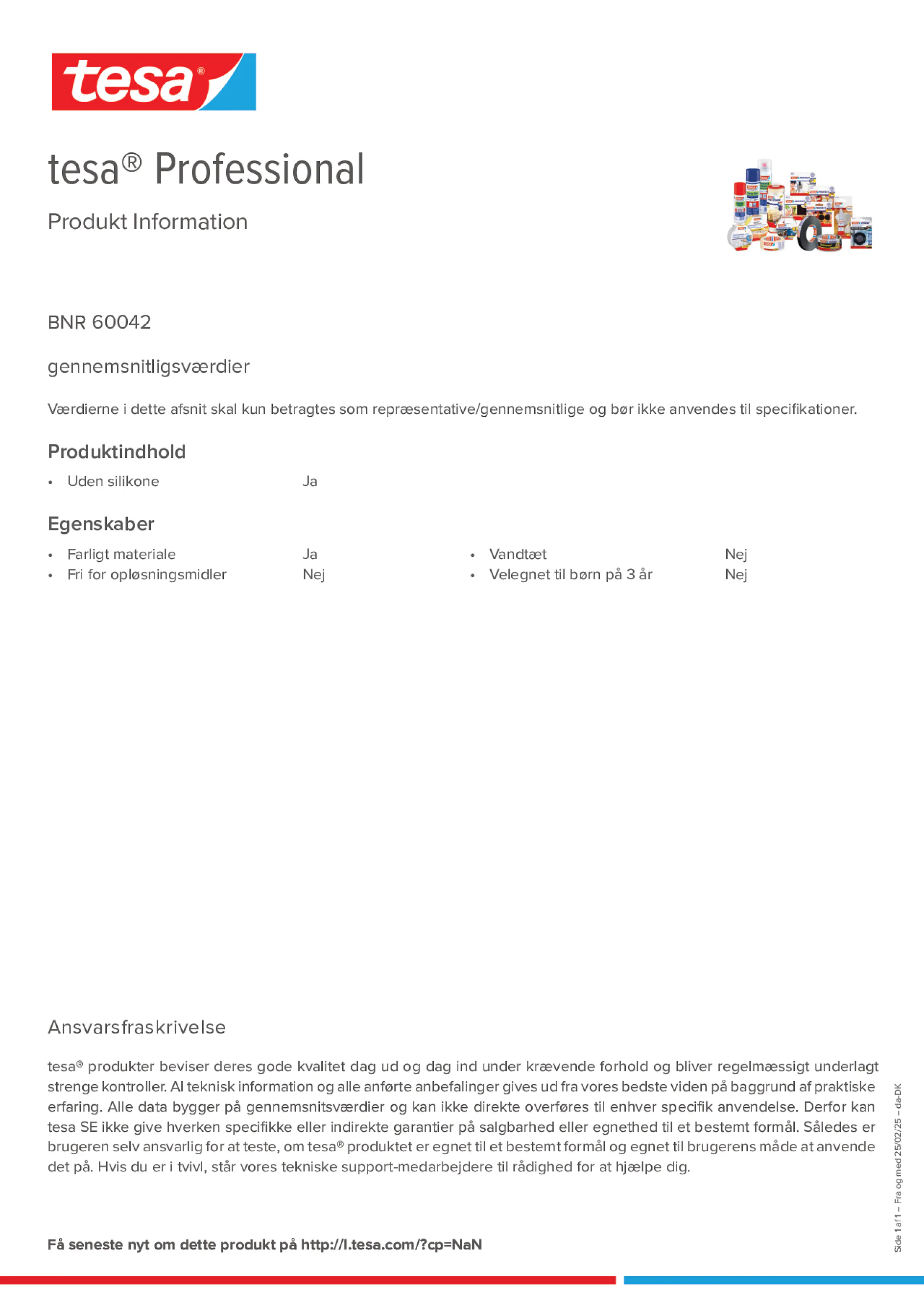 Product information_tesa® Professional 60042_da-DK