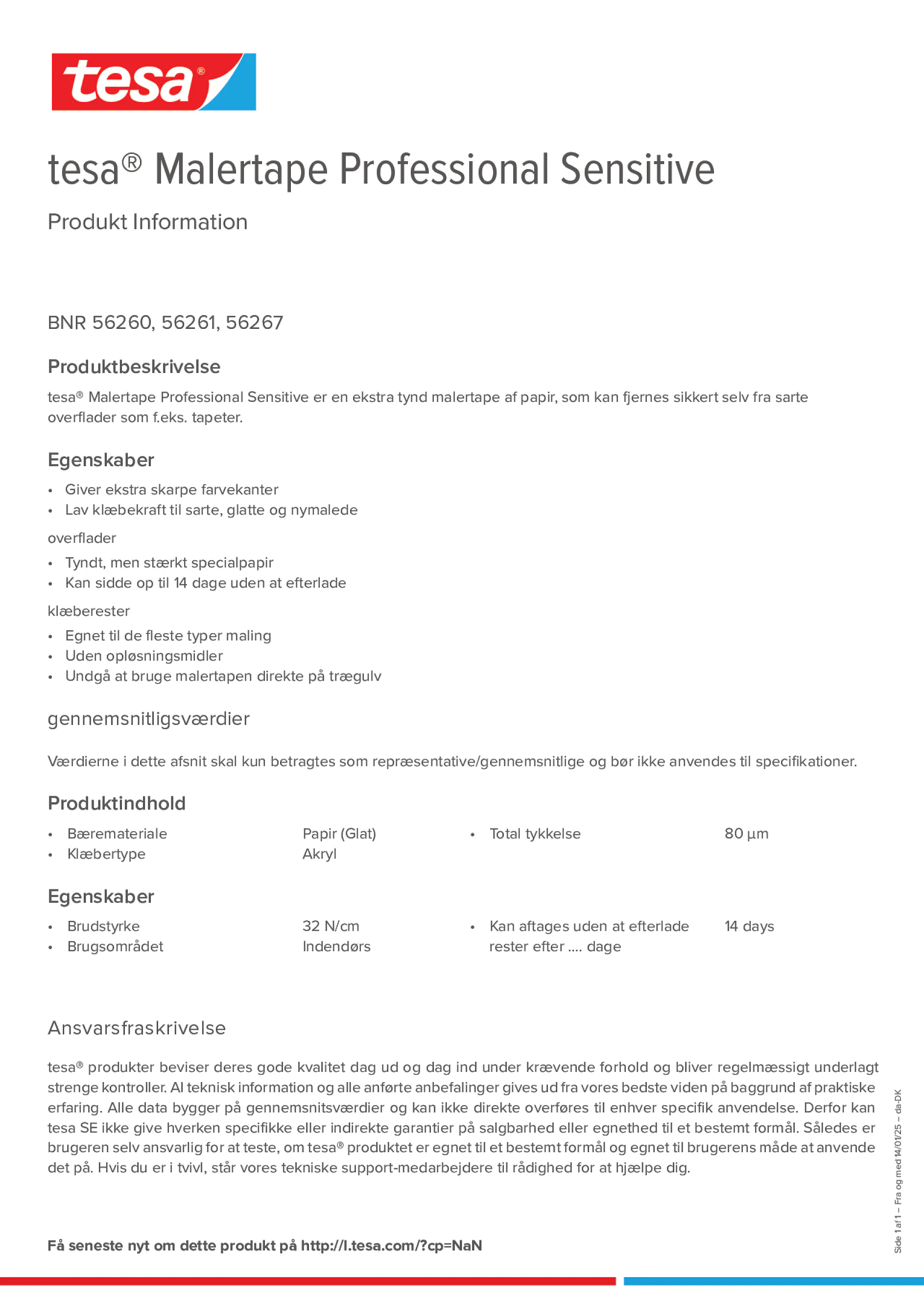Product information_tesa® 56260_da-DK