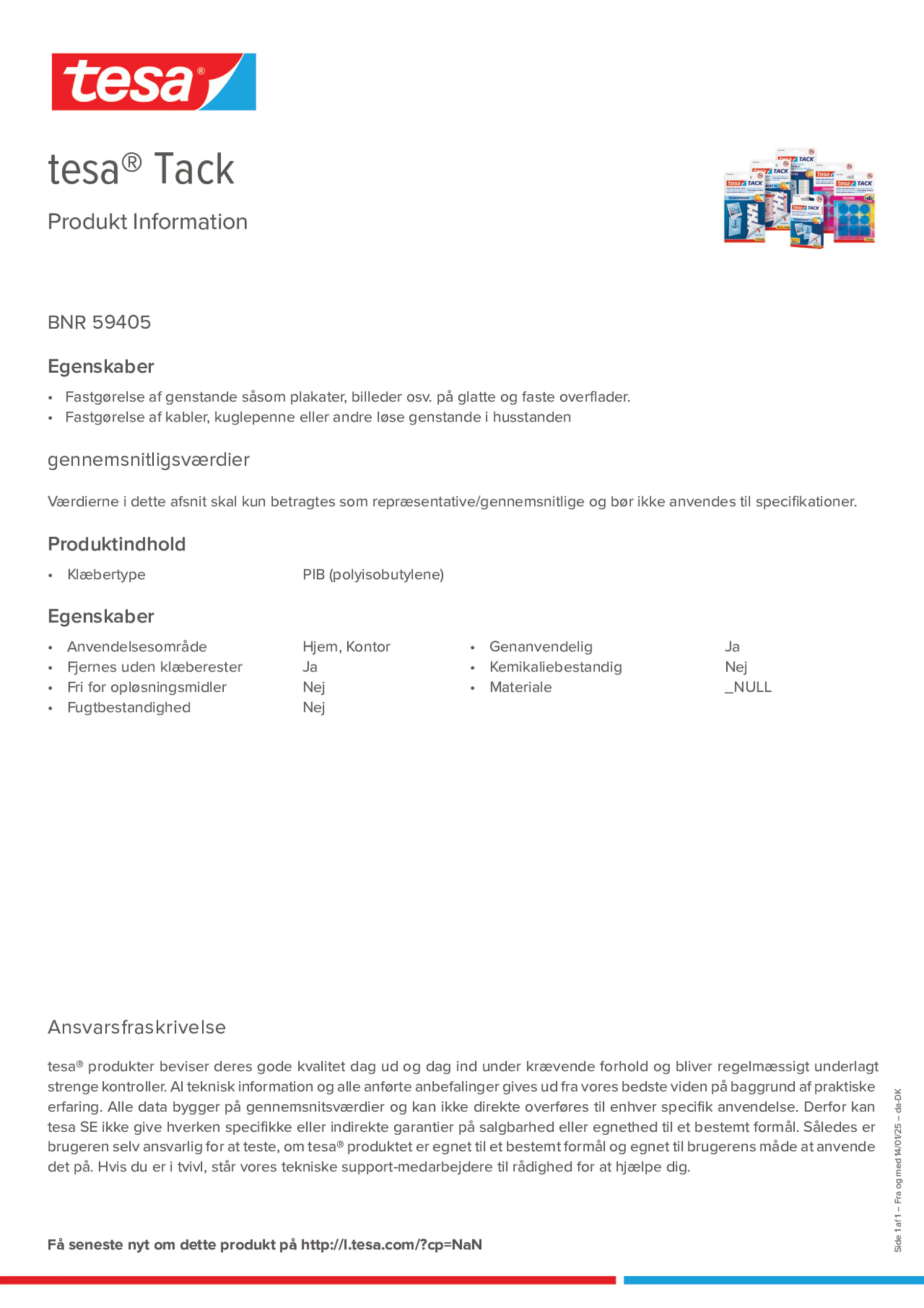 Product information_tesa® Tack 59405_da-DK