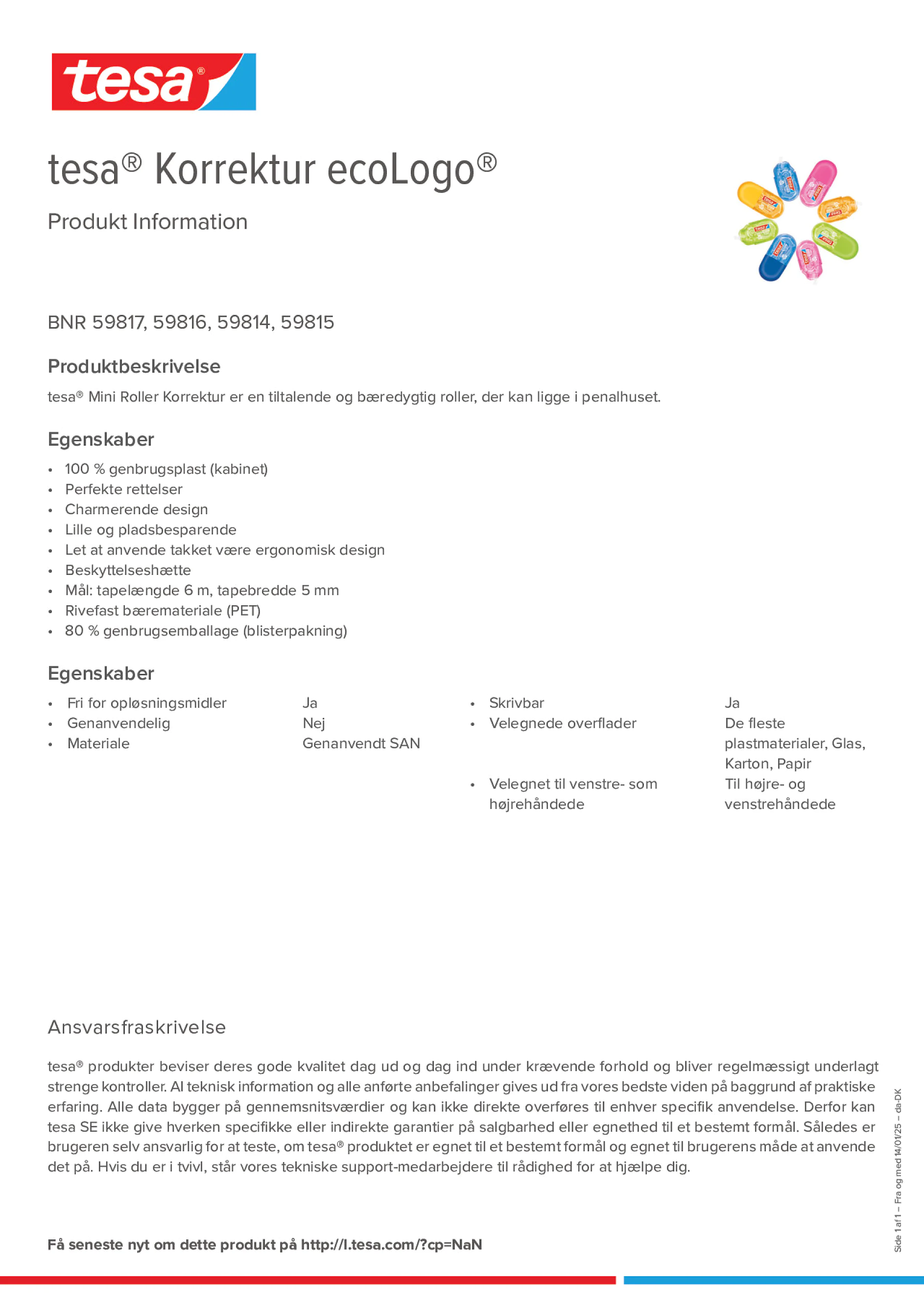 Product information_tesa® 59814_da-DK