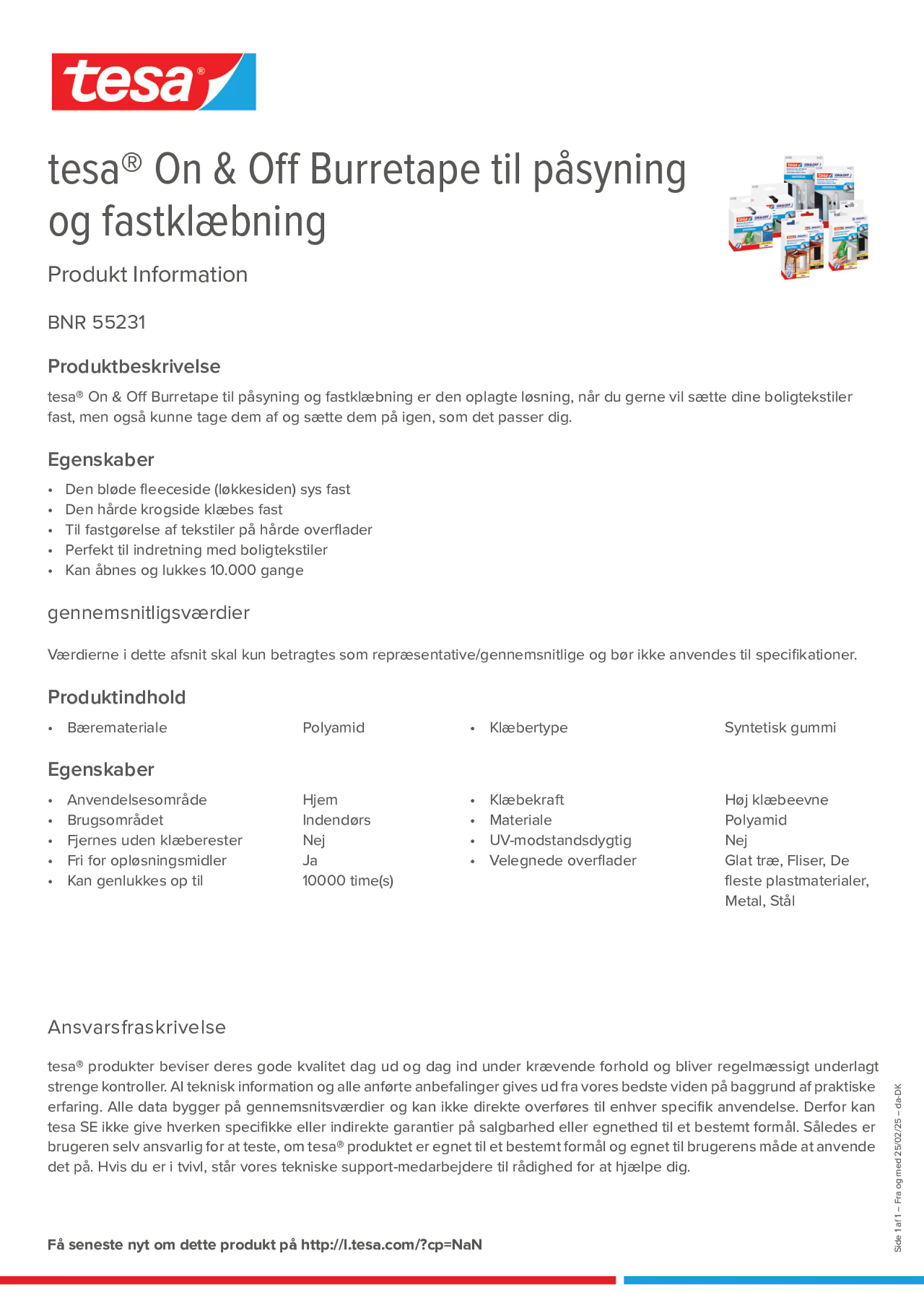 Product information_tesa® On & Off 55231_da-DK