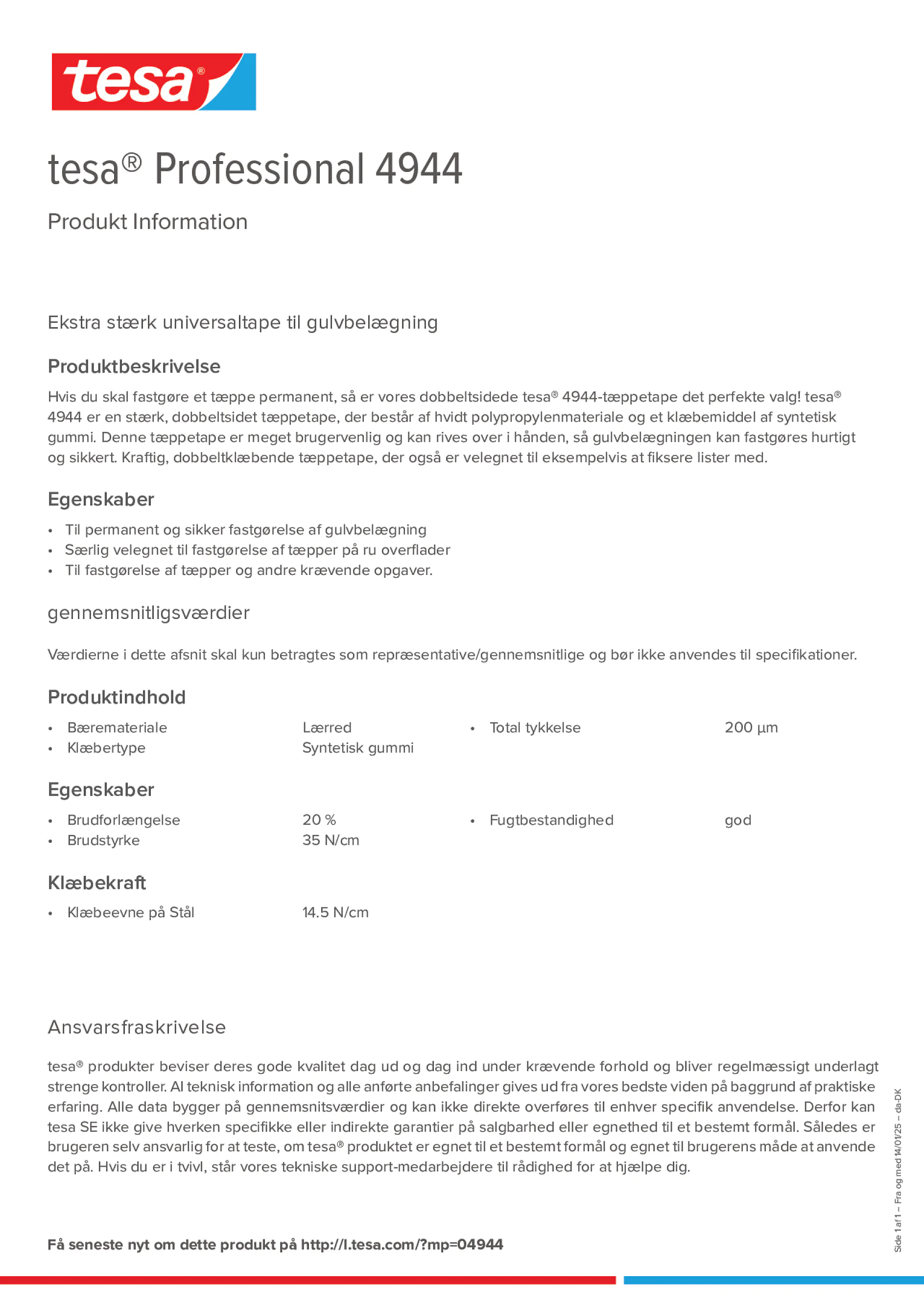 Product information_tesa® Professional 04944_da-DK