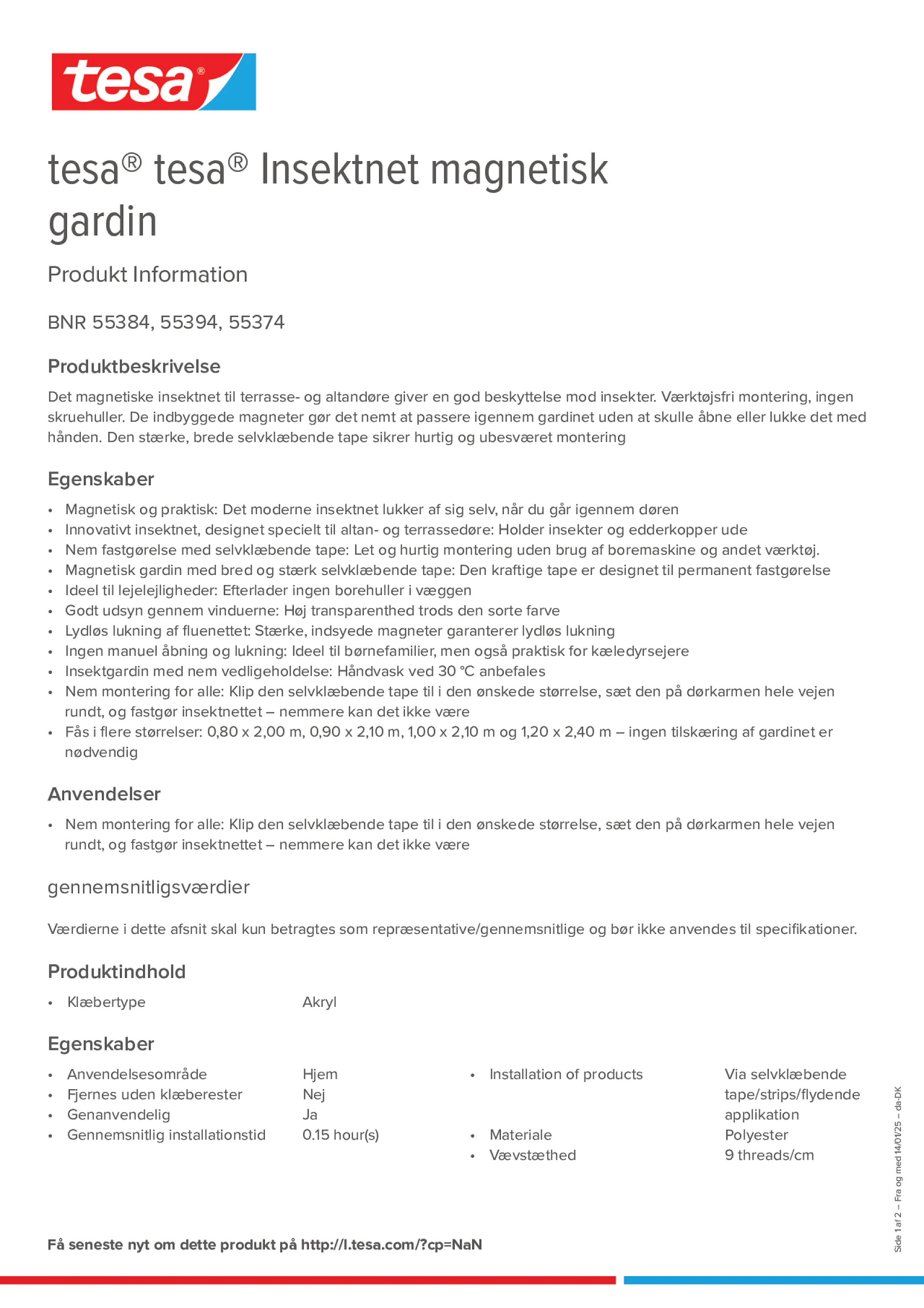 Product information_tesa® 55384_da-DK