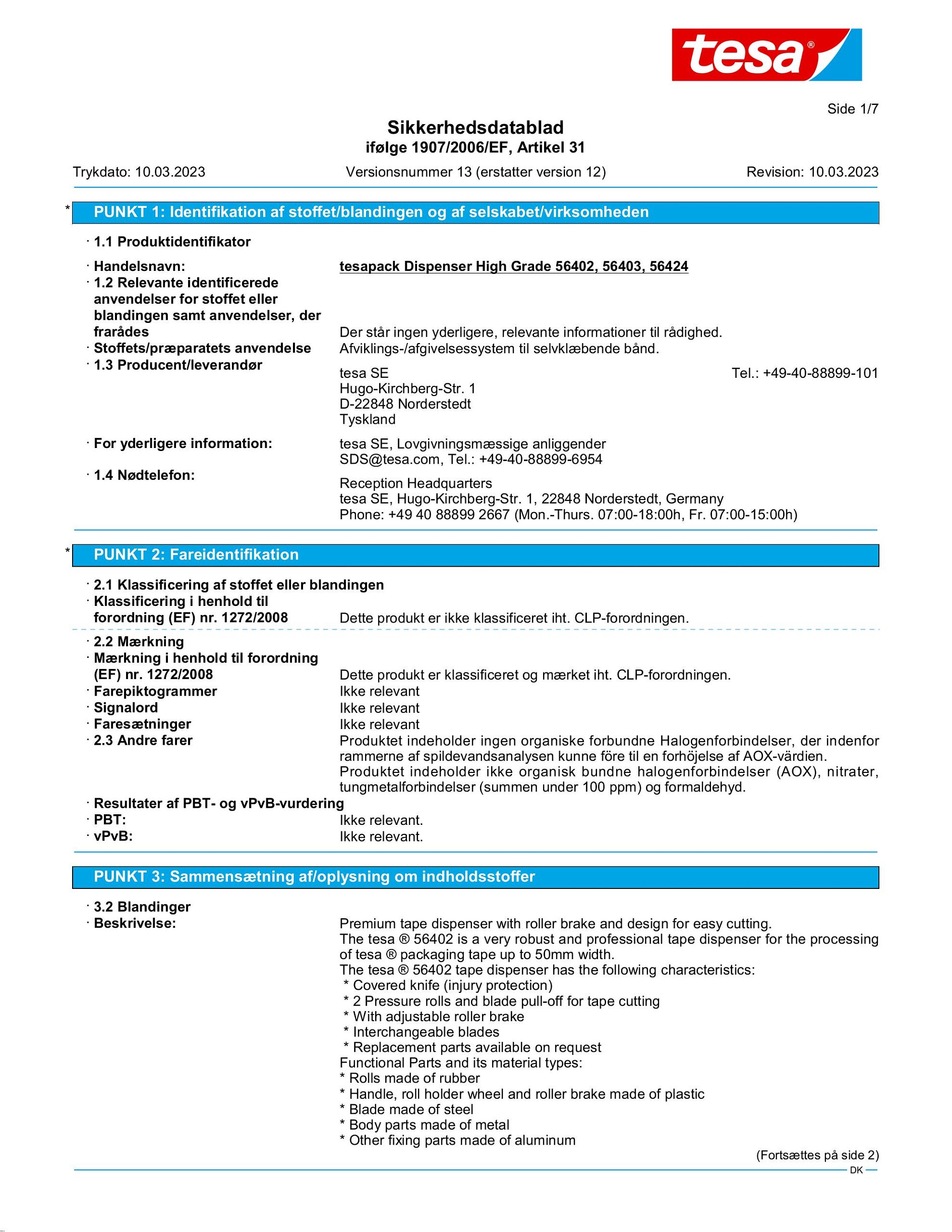 Safety data sheet_tesapack® 56403_da-DK_v13