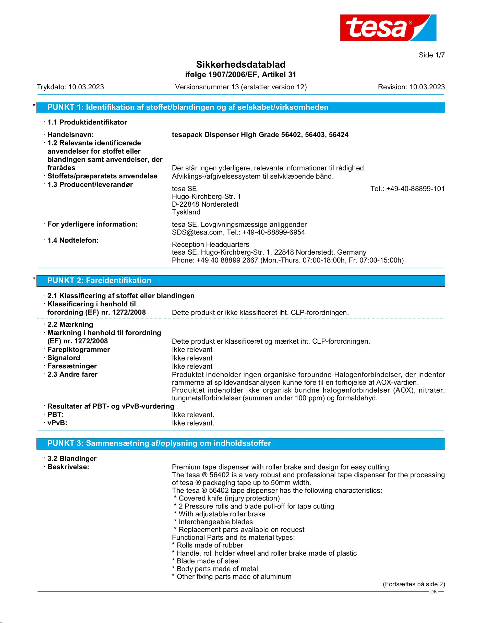 Safety data sheet_tesapack® 56403_da-DK_v13