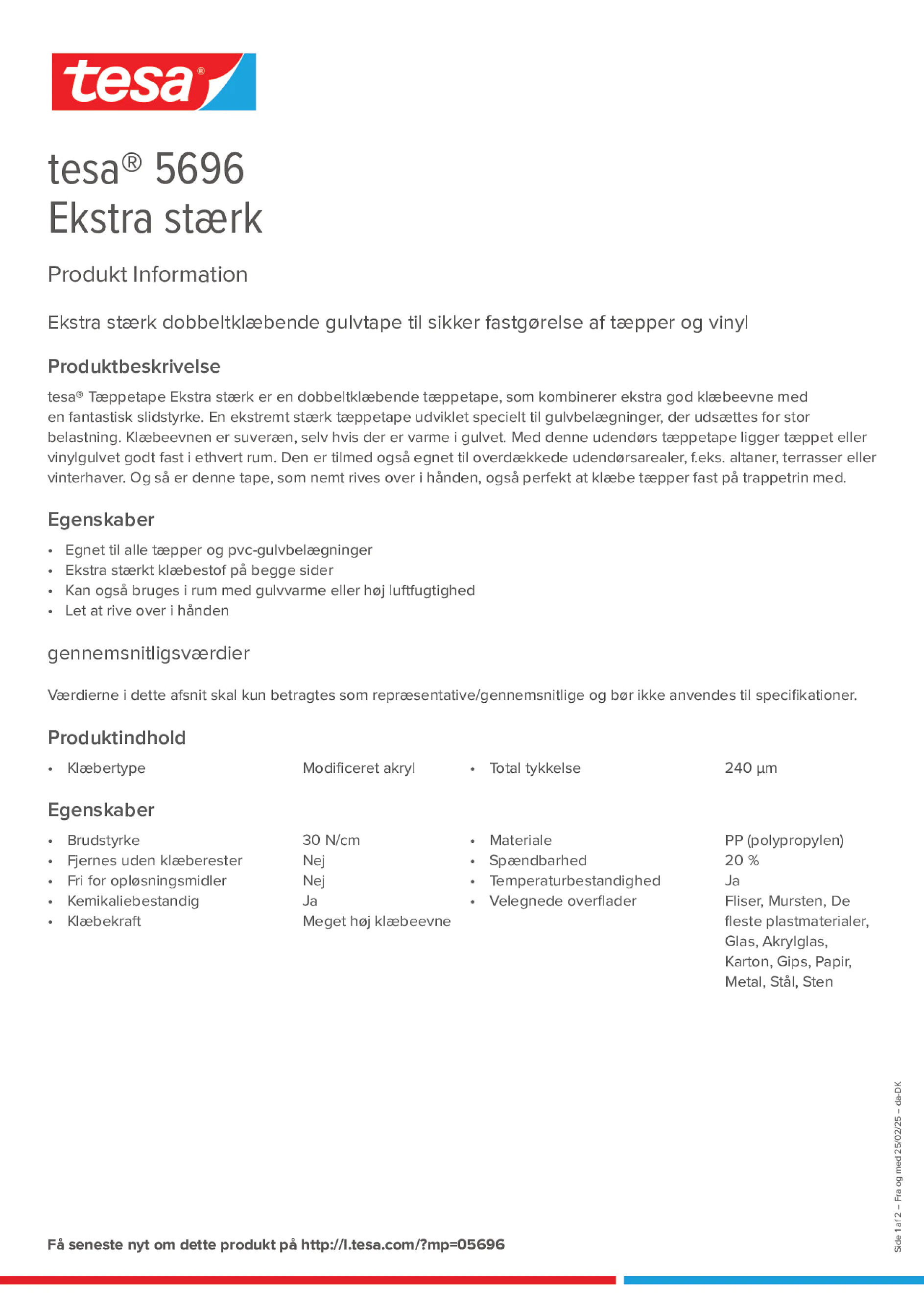 Product information_tesa® 5696_da-DK